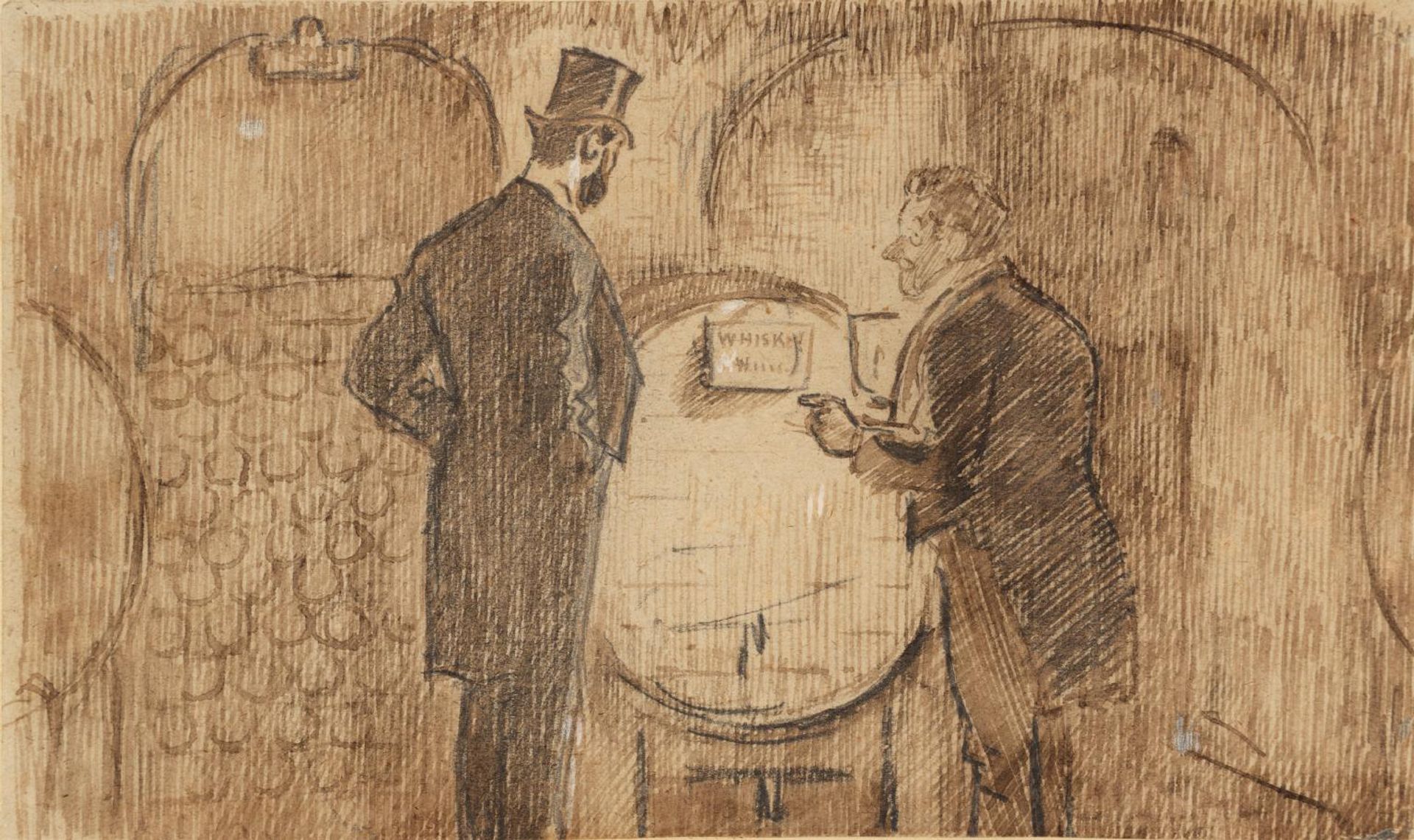 Drawing for ‘Punch’ by Charles Samuel Keene