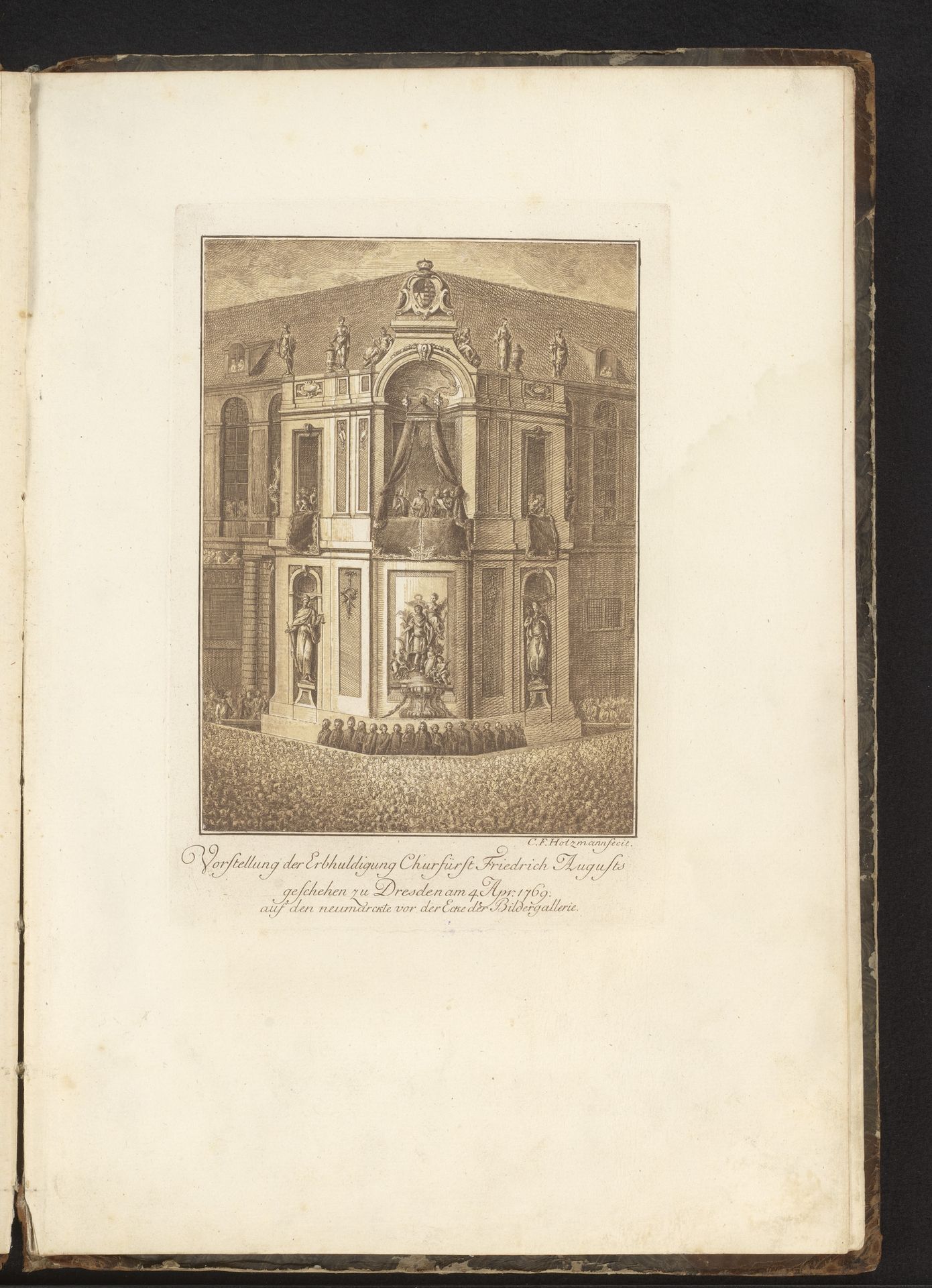Meerderjarigheidsverklaring Frederik August I van Saksen in 1768 by Carl Friedrich Holtzmann