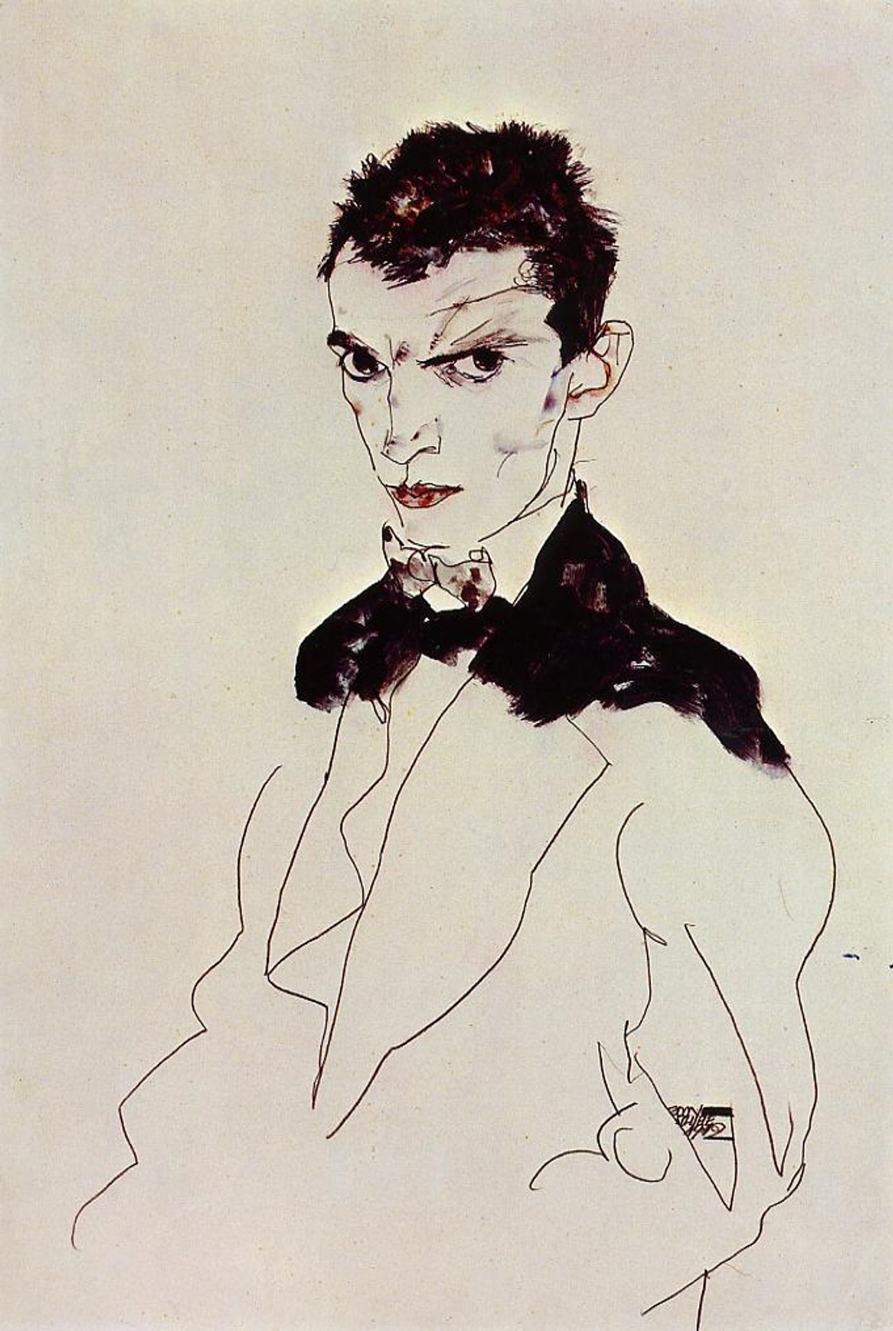 Self Portrait by Egon Schiele