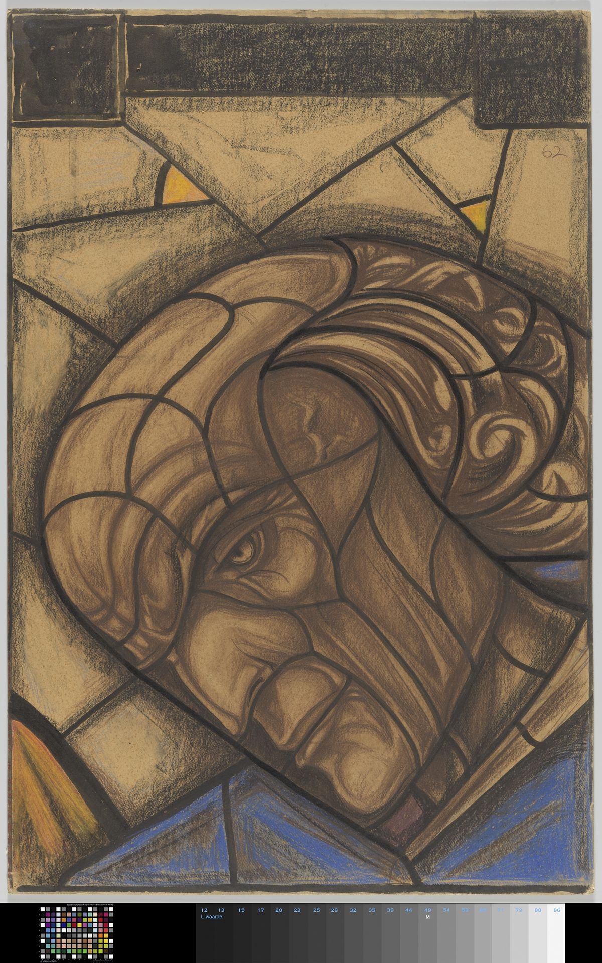 Ontwerp voor raam in het Zuidertransept van de Dom te Utrecht by Richard Nicolaüs Roland Holst