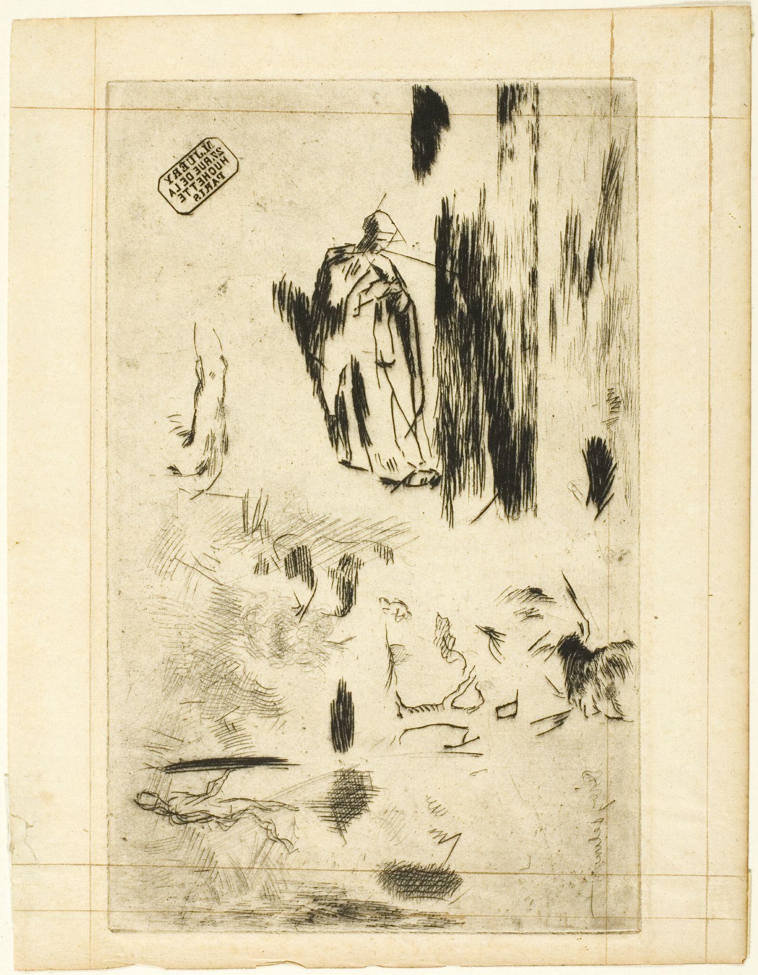 Various Sketches by Jean-François Millet