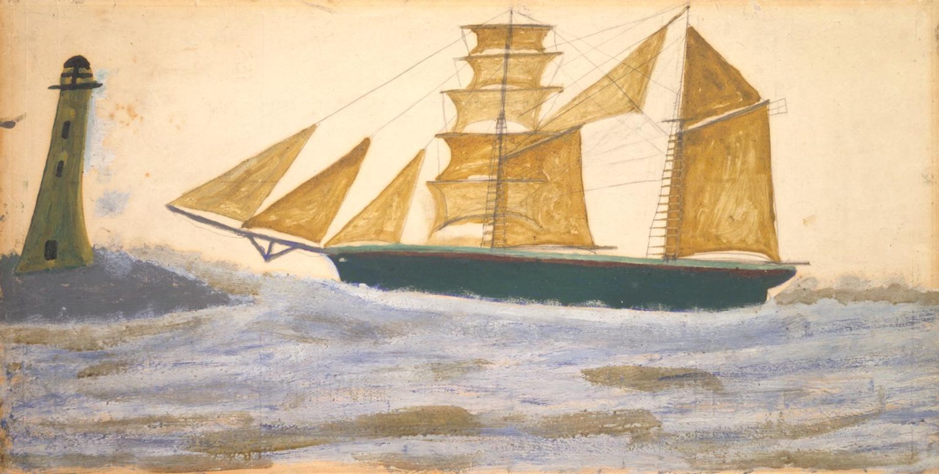 Two-Masted Ship by  Alfred Wallis