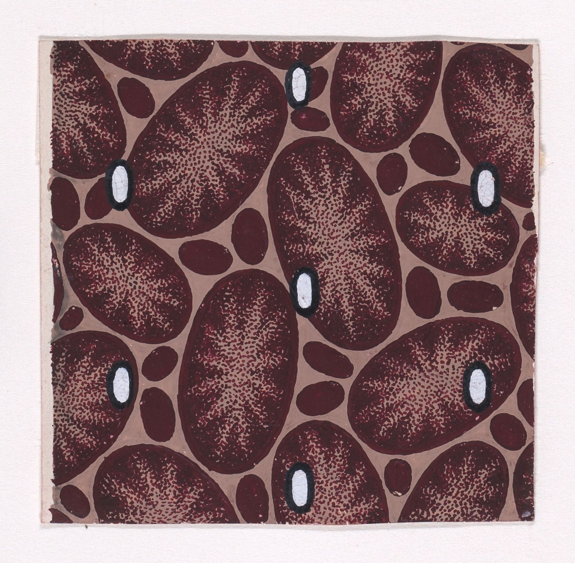 Textile Design with Scattered Ovals by Anonymous