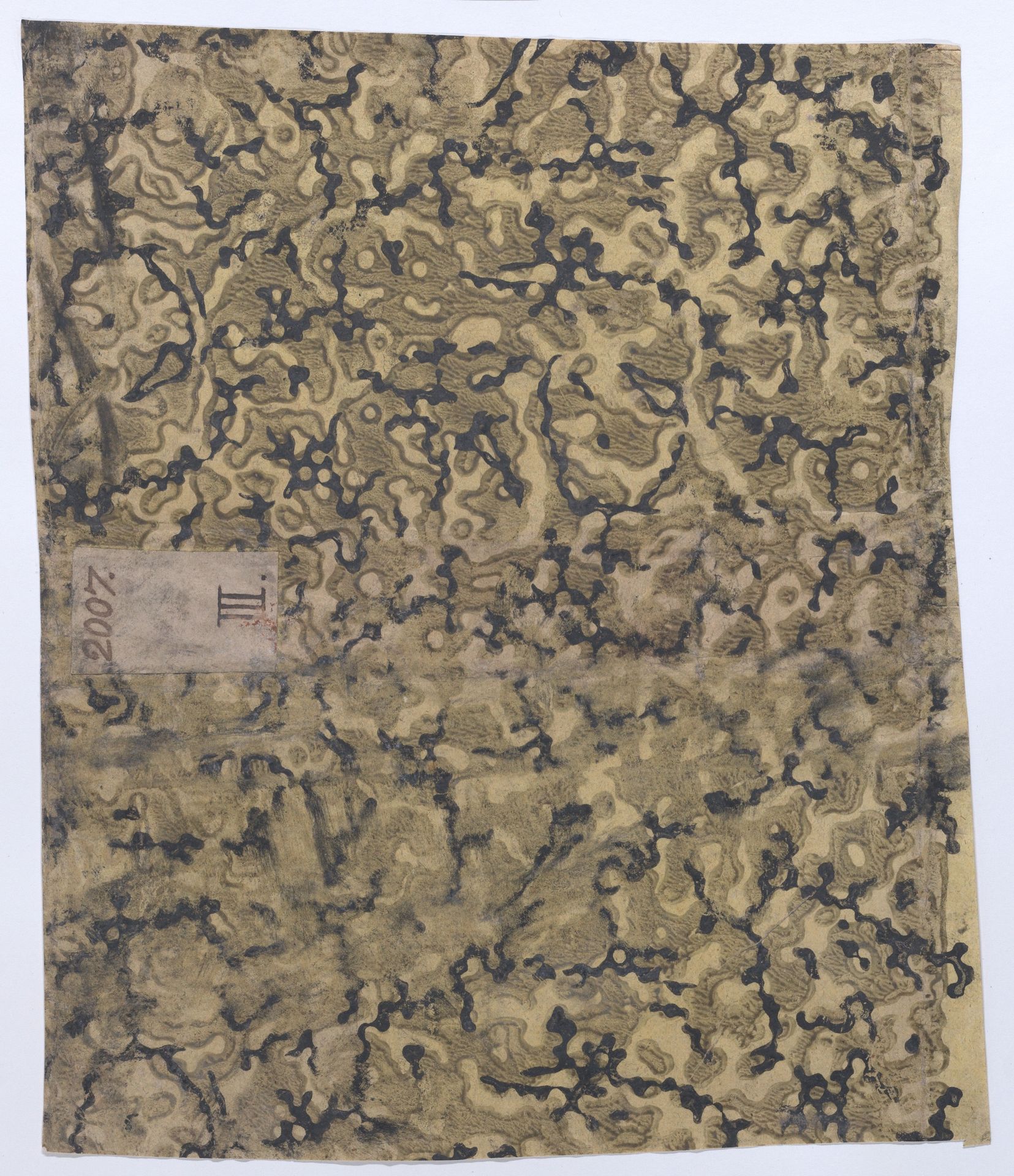Book cover with marbled pattern by Anonymous