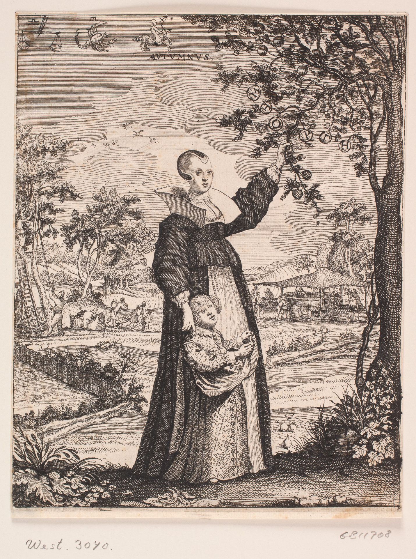 Efteråret. Portræt af Simon Paullis hustru, Elisabeth Fabricius by Albert Haelwegh