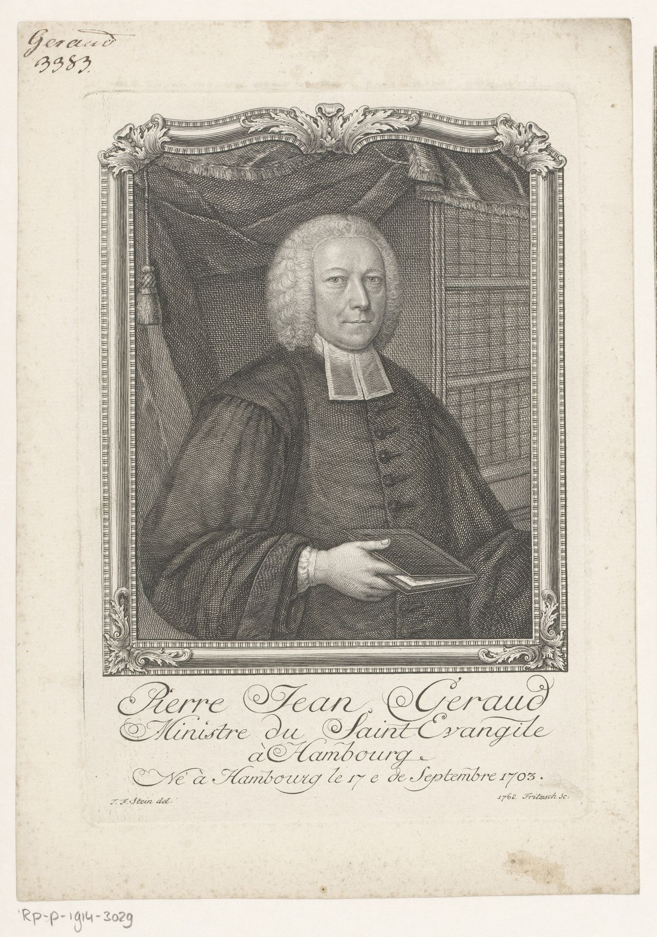Portret van Jean Pierre Géraud by Christian Fritzsch