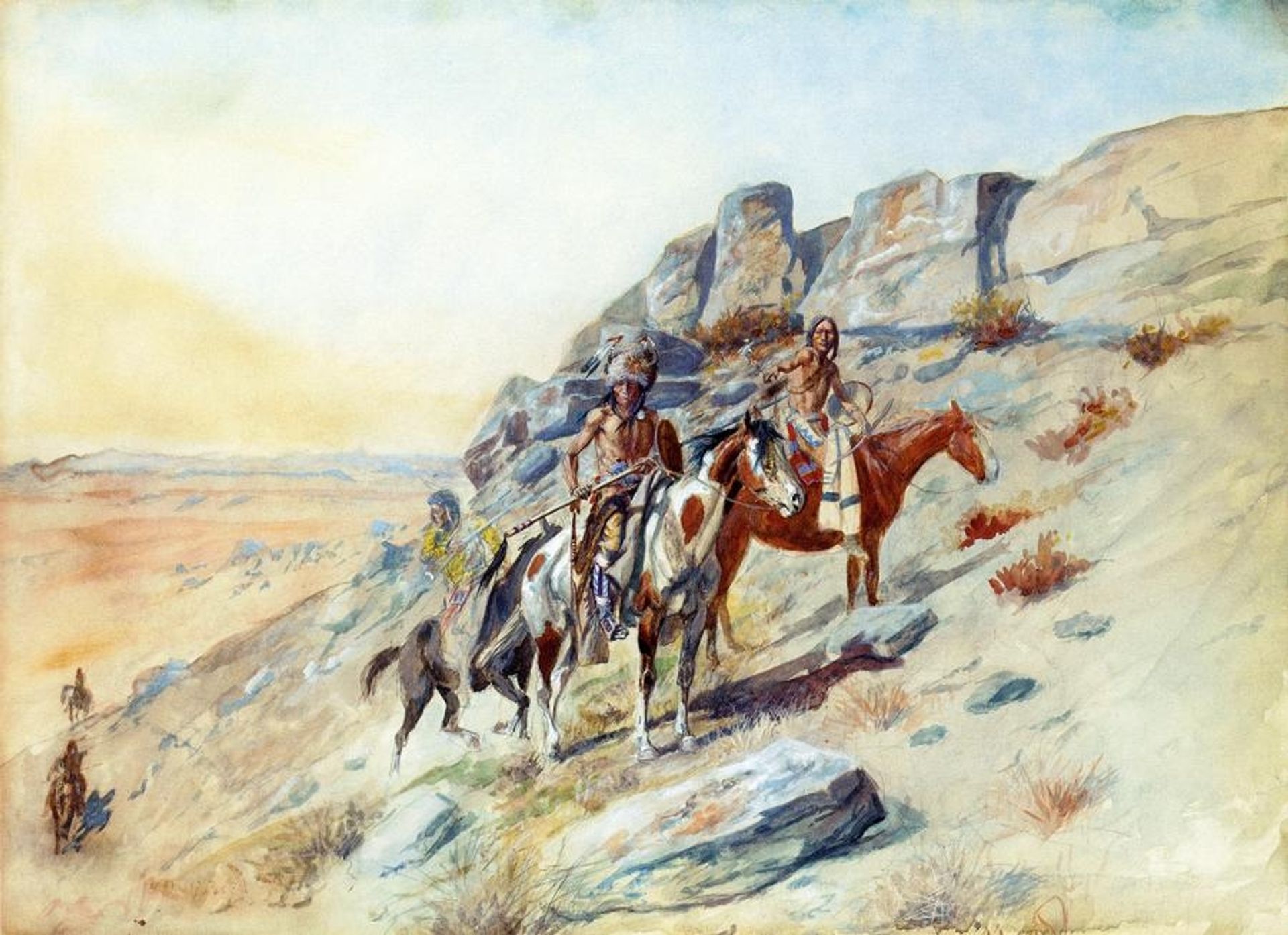 Sighting the Enemy by Charles M. Russell