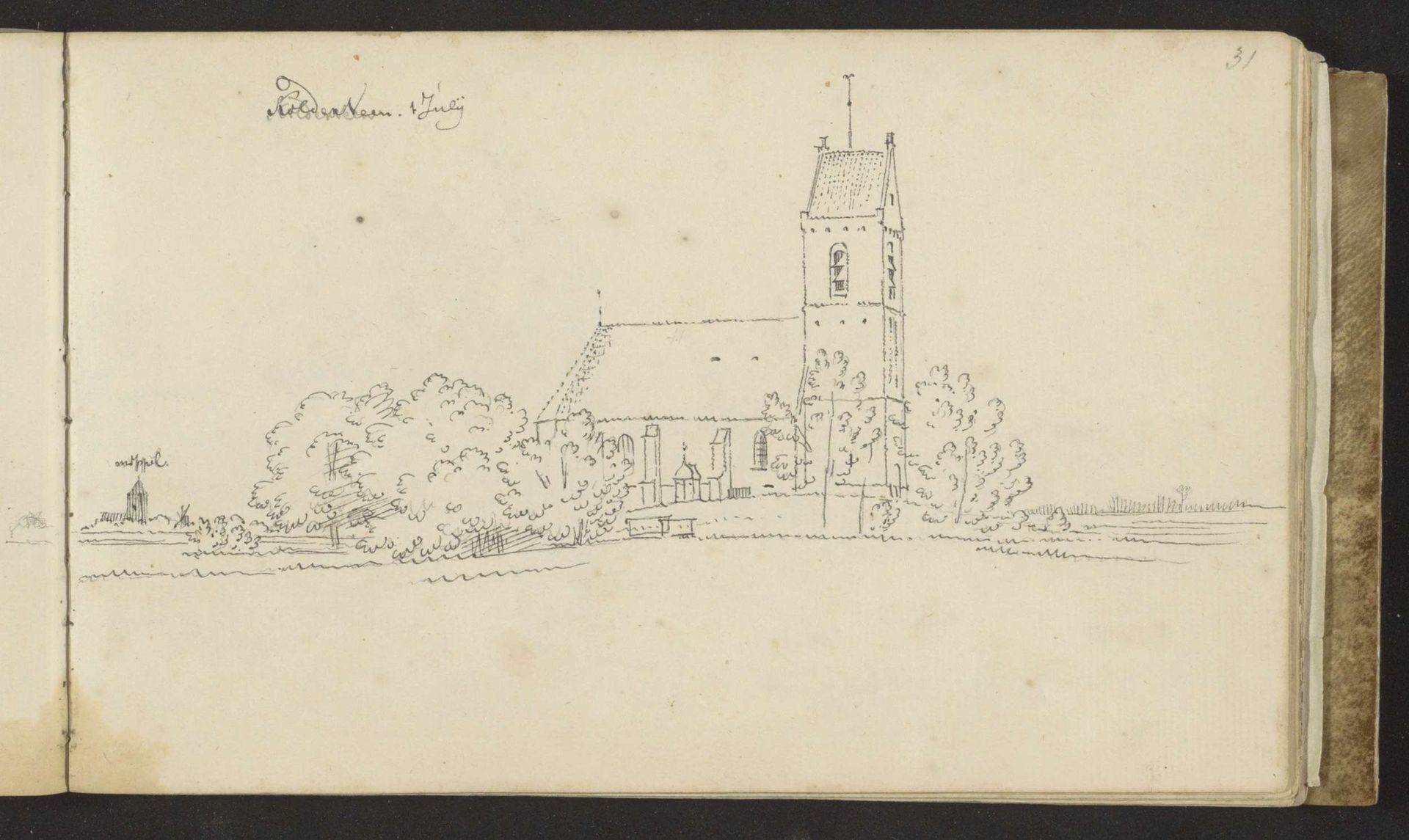Gezicht op Kolderveen by Abraham de (II) Haen