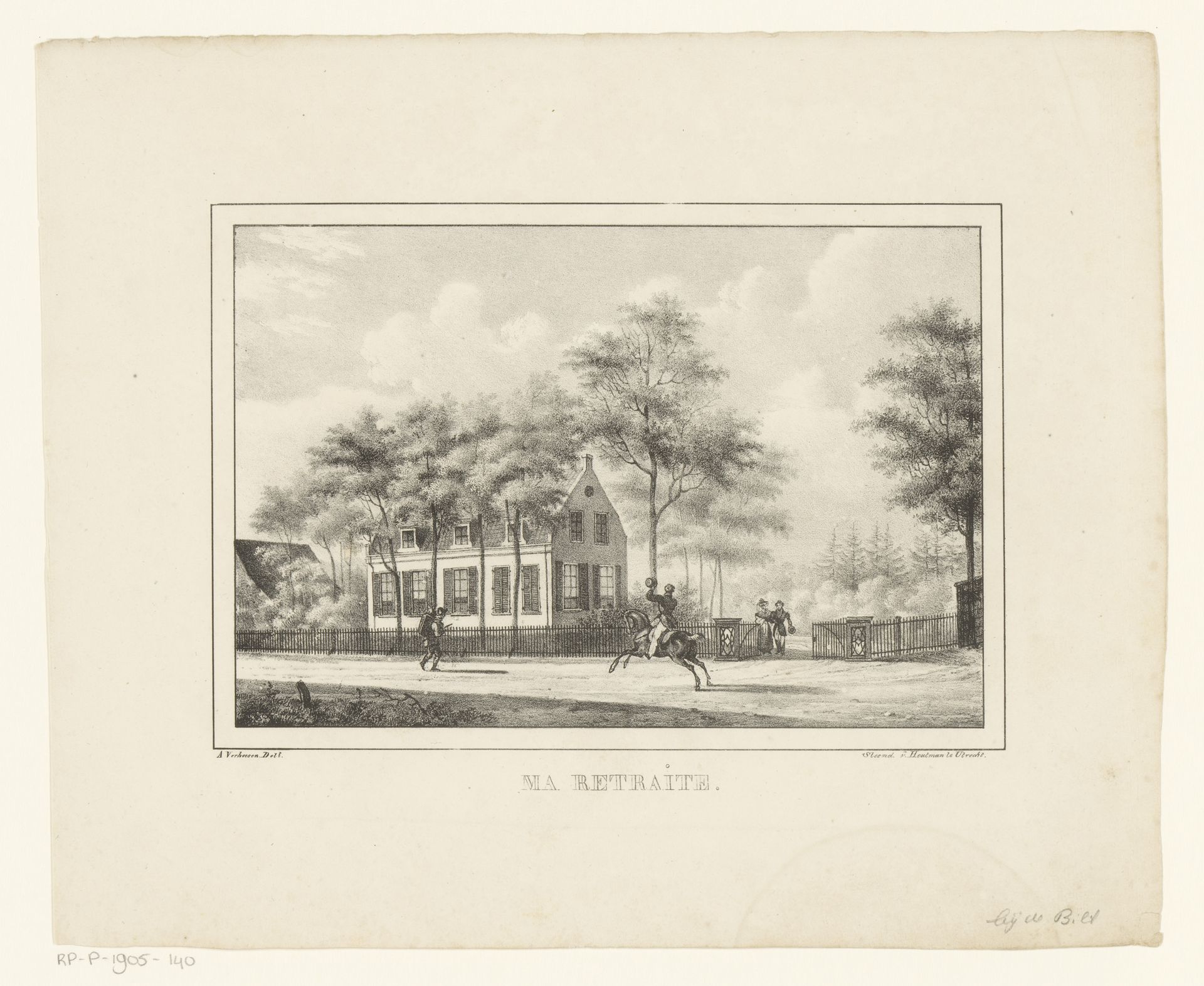 Ma Retraite te Zeist by Albertus Verhoesen