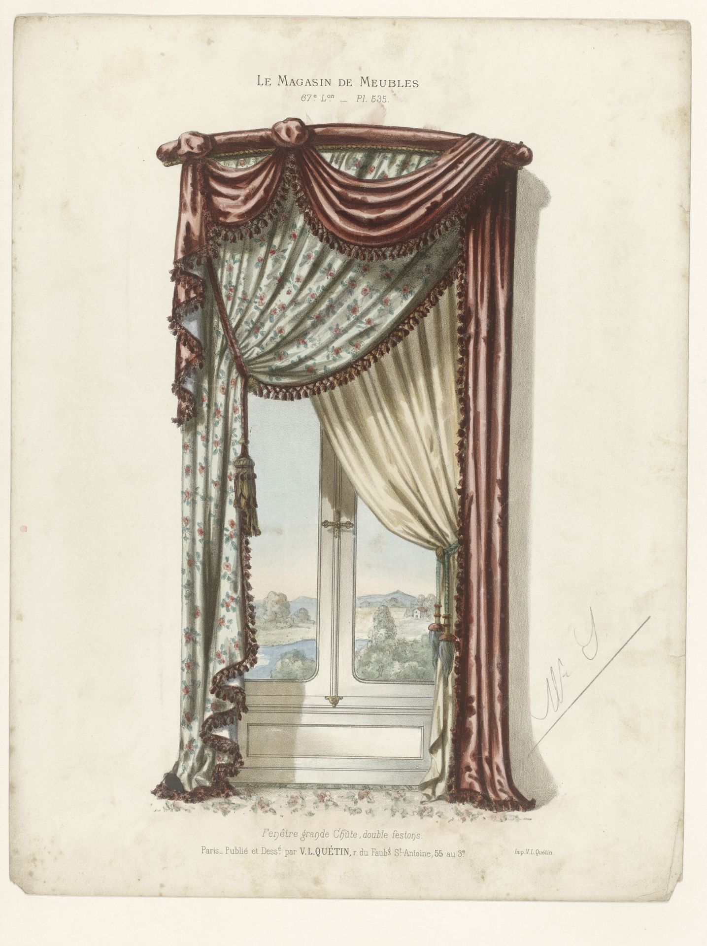 Venster met gordijnen by Anonymous