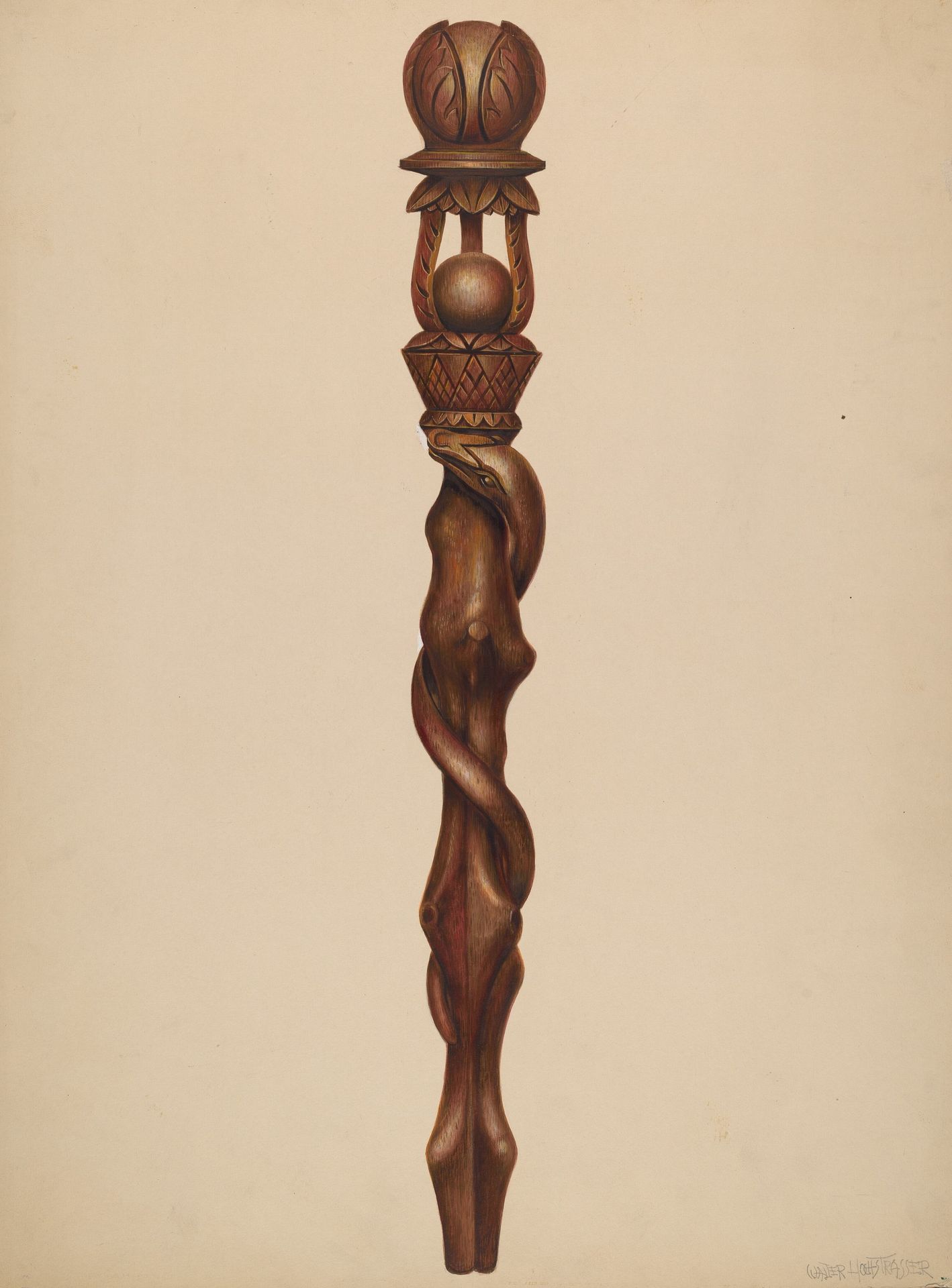 Scepter (Lumberjack Carving) by Walter Hochstrasser