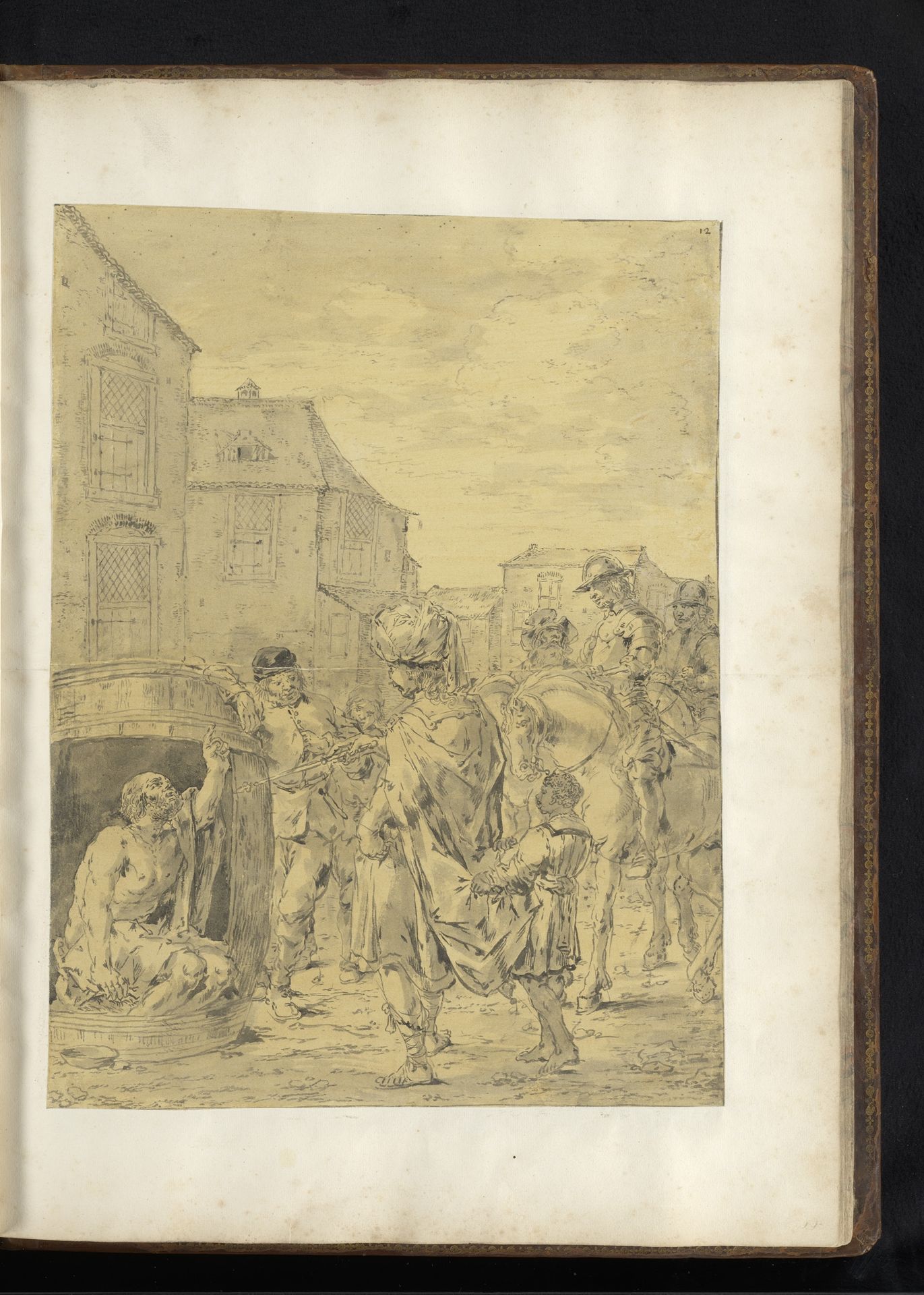 Alexander de Grote bezoekt Diogenes van Sinope by Leonaert Bramer