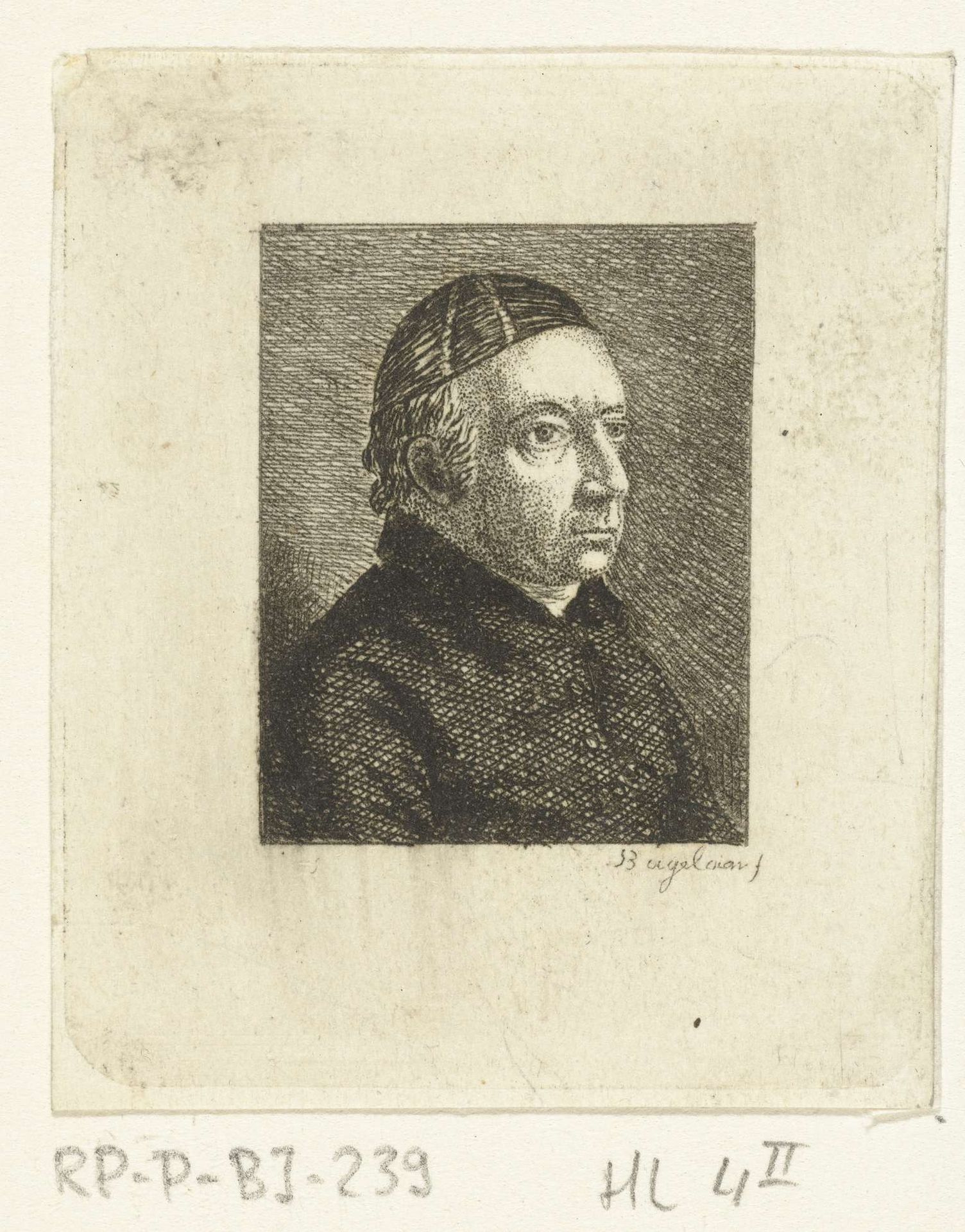 Portret van de heer Hagedorn koopman uit Bremen by Ernst Willem Jan Bagelaar