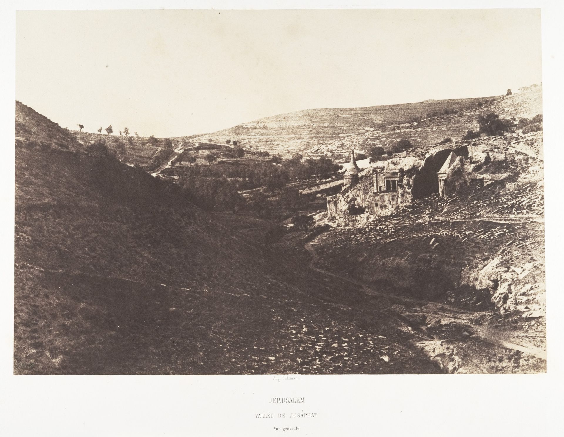 Jérusalem, Vallée de Josaphat, Vue générale by Auguste Salzmann