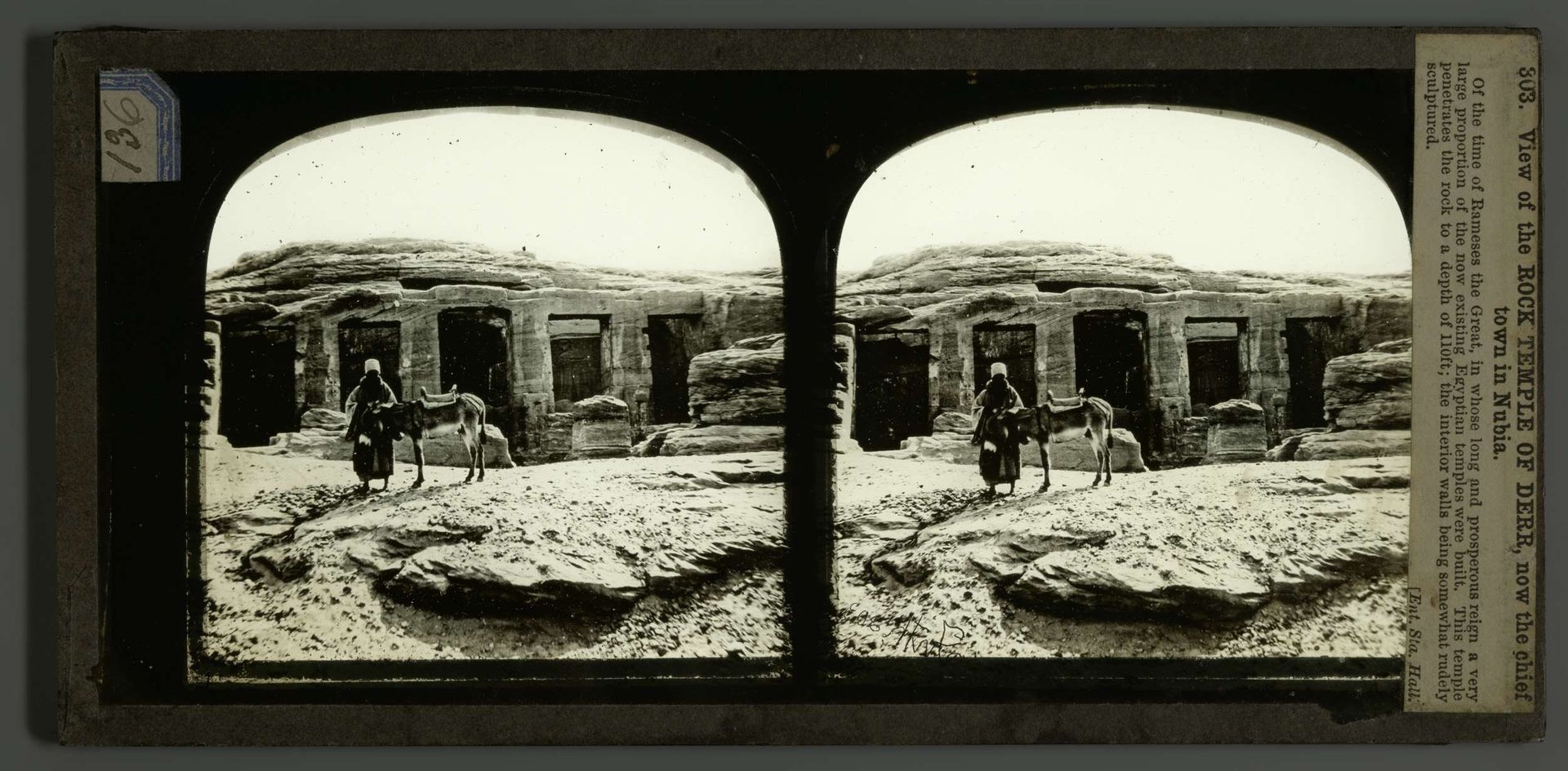 Tempel van Derr bij Aswan in Nubië by Francis Frith