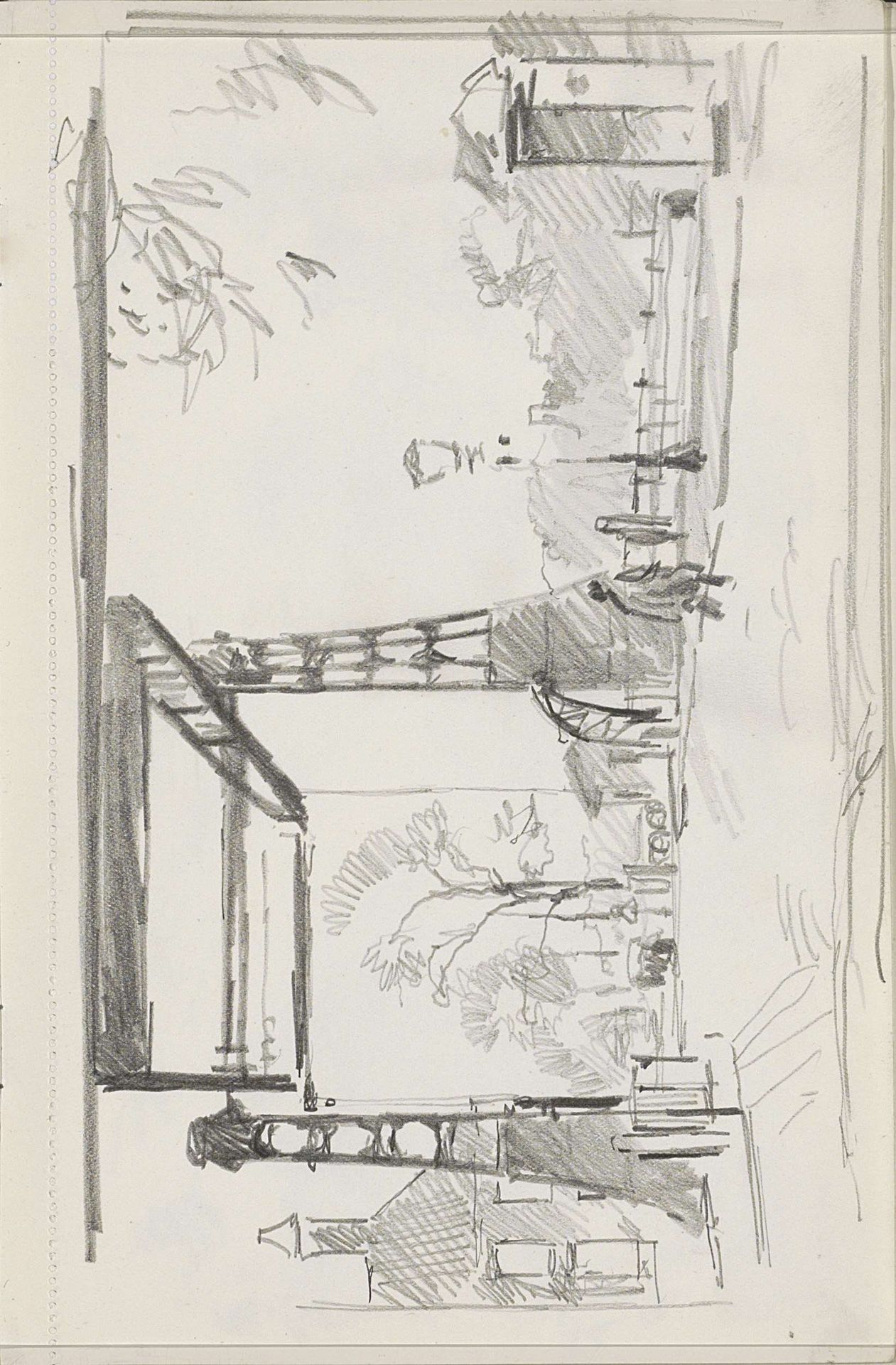 Ophaalbrug over een gracht by Cornelis Vreedenburgh