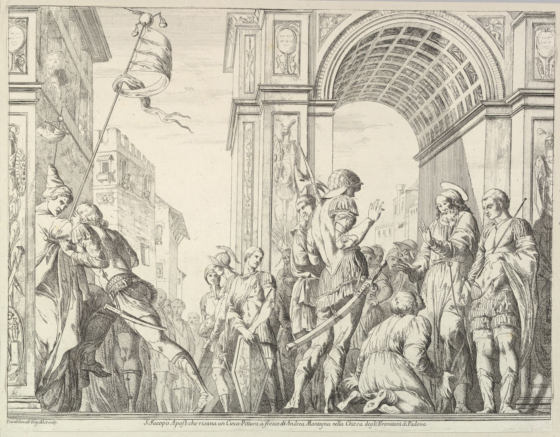 Saint James Cures a Blind Man, from "The Story of Saints James and Christopher in the Eremitani Chapel" by Giovanni David