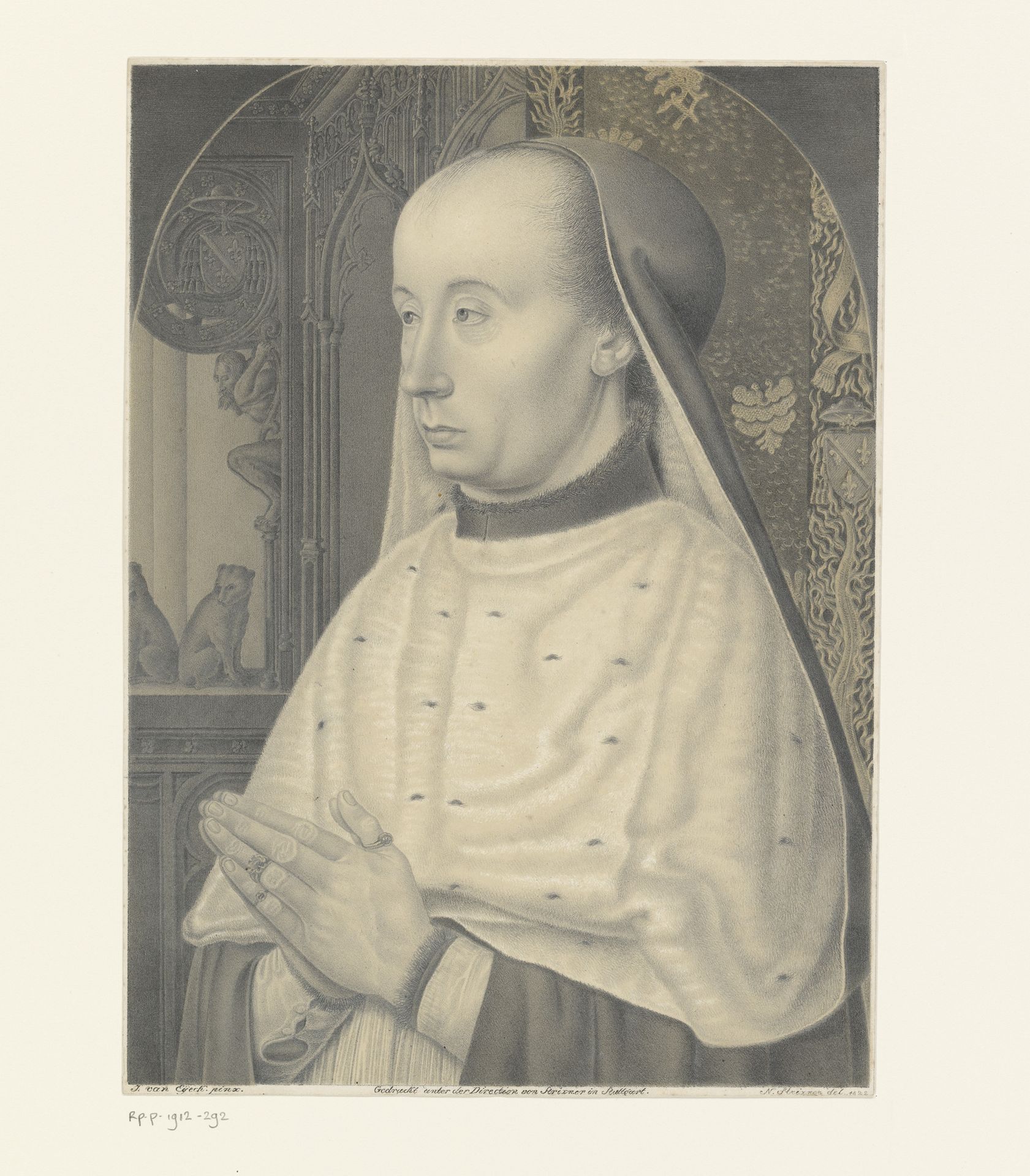 Portret van Charles II de Bourbon by Johann Nepomuk Strixner