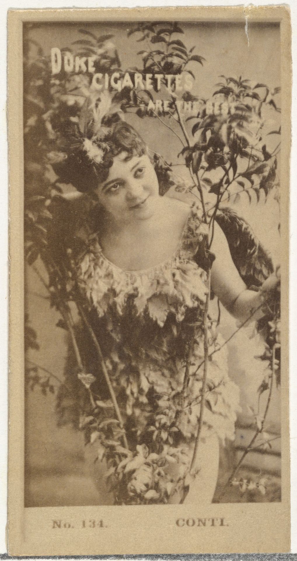 Card Number 134, Conti, from the Actors and Actresses series (N145-6) issued by Duke Sons & Co. to promote Duke Cigarettes by W. Duke, Sons & Co.