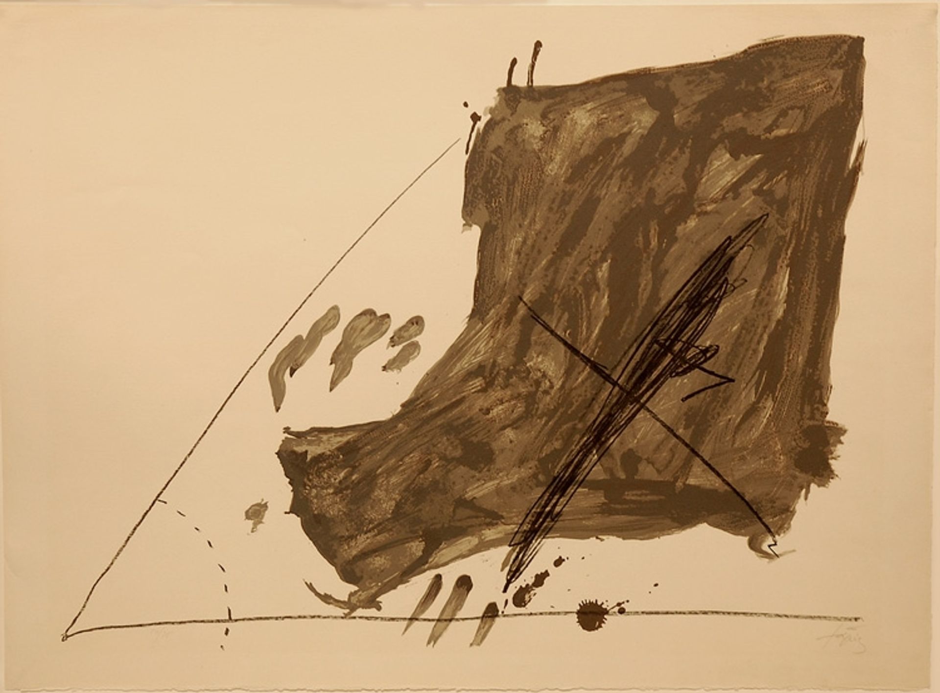 Angle et taches by Antoni Tapies