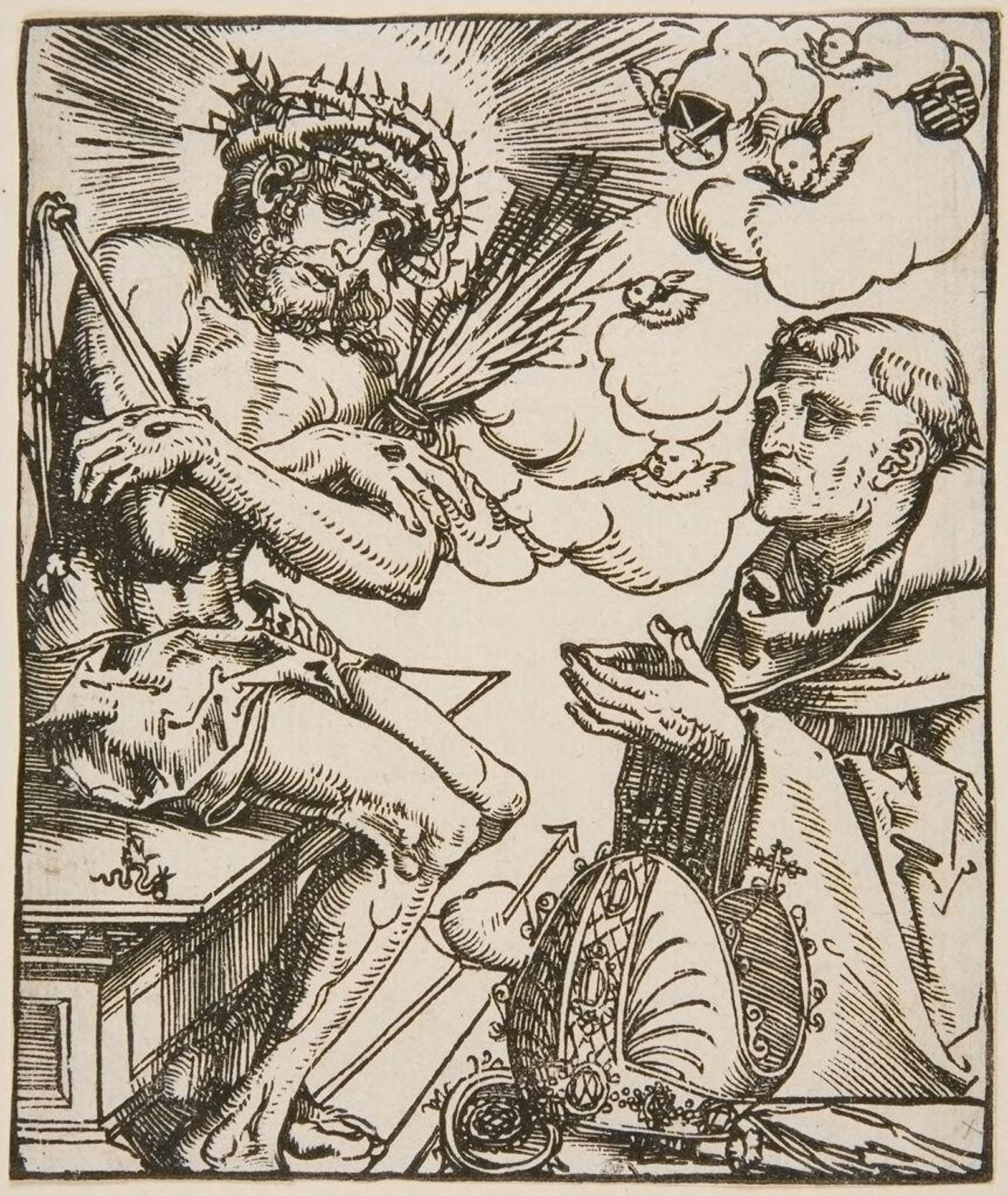 Saint Bernard Adoring the Man of Sorrows by Lucas Cranach the Elder