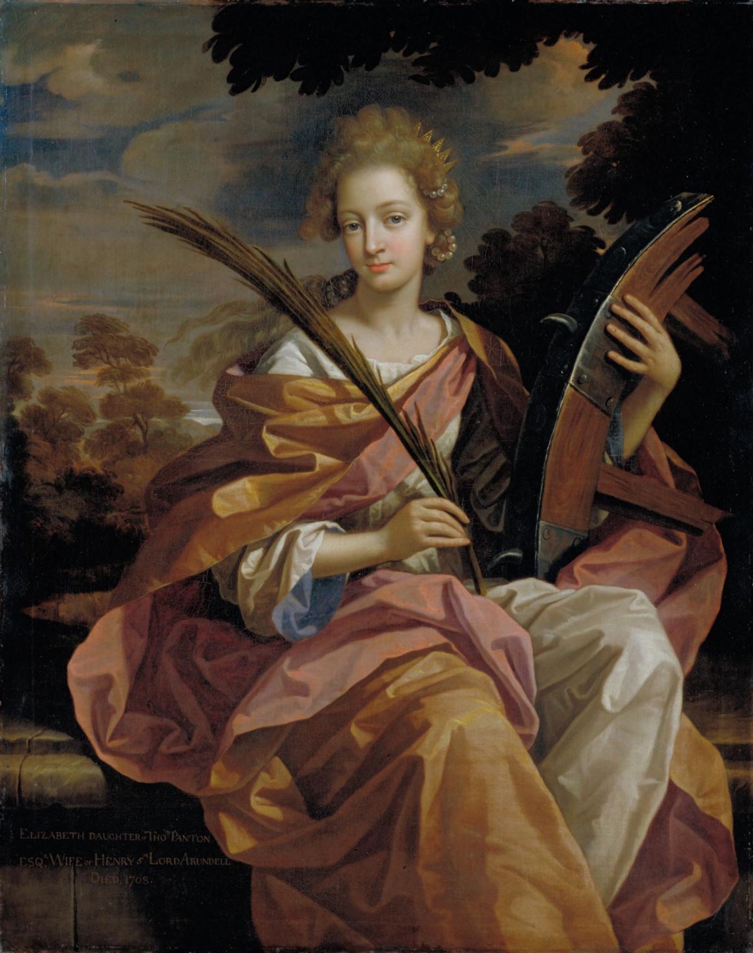 Elizabeth Panton, Later Lady Arundell of Wardour, as Saint Catherine by Benedetto Gennari