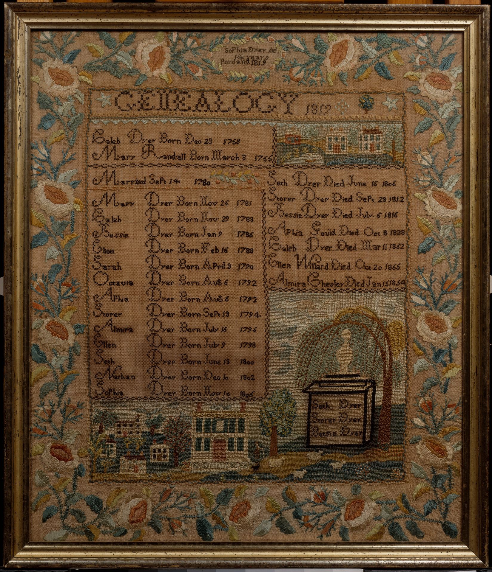 Embroidered Sampler by Sophia Dyer