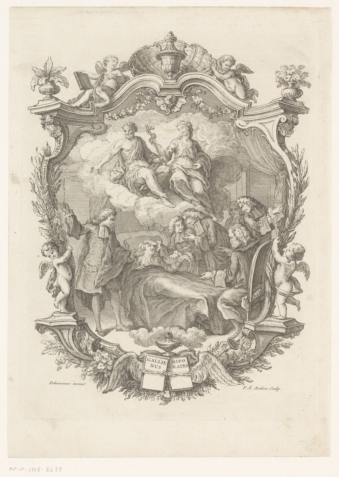 Allegorische voorstelling over de geneeskunde by François Antoine Aveline