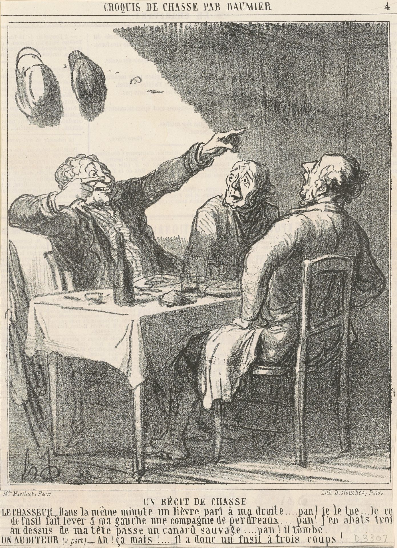 Un récit de chasse by Honoré Daumier