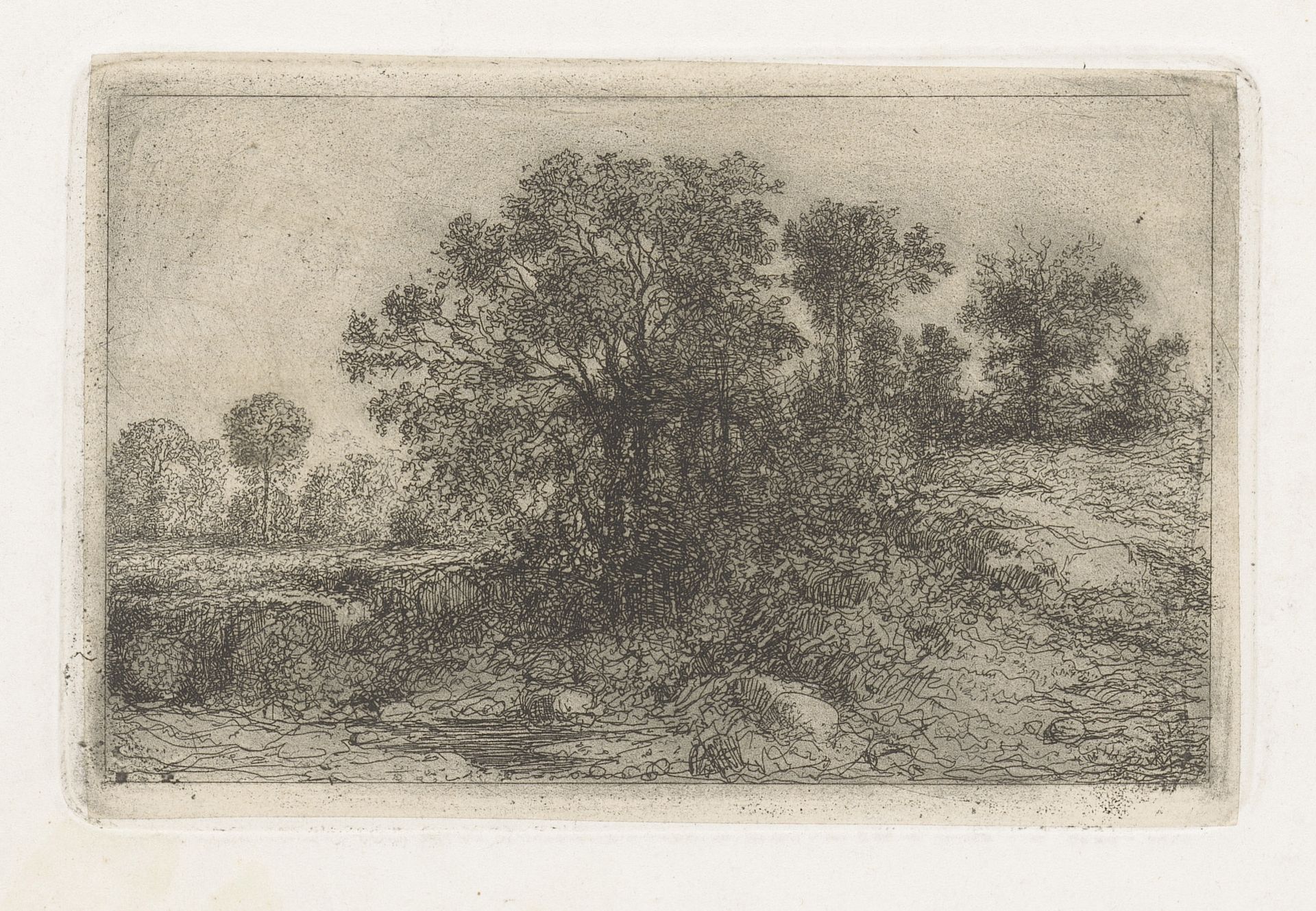Bomen tegen een helling by Jean Alexis Achard