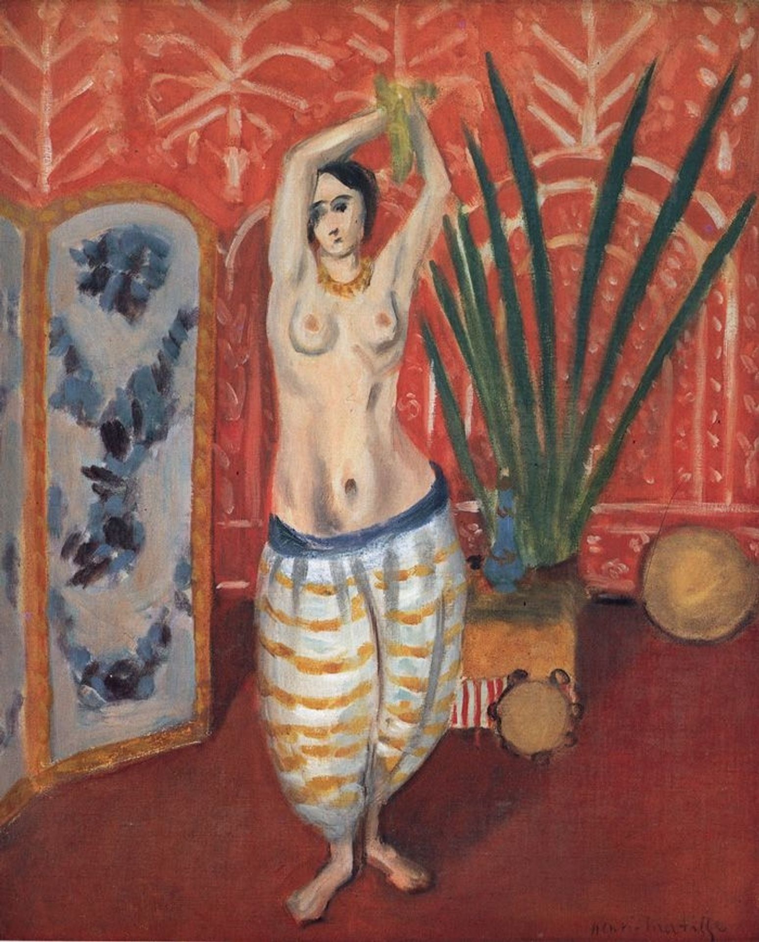 Odalisque with a Green Plant and Screen by Henri Matisse