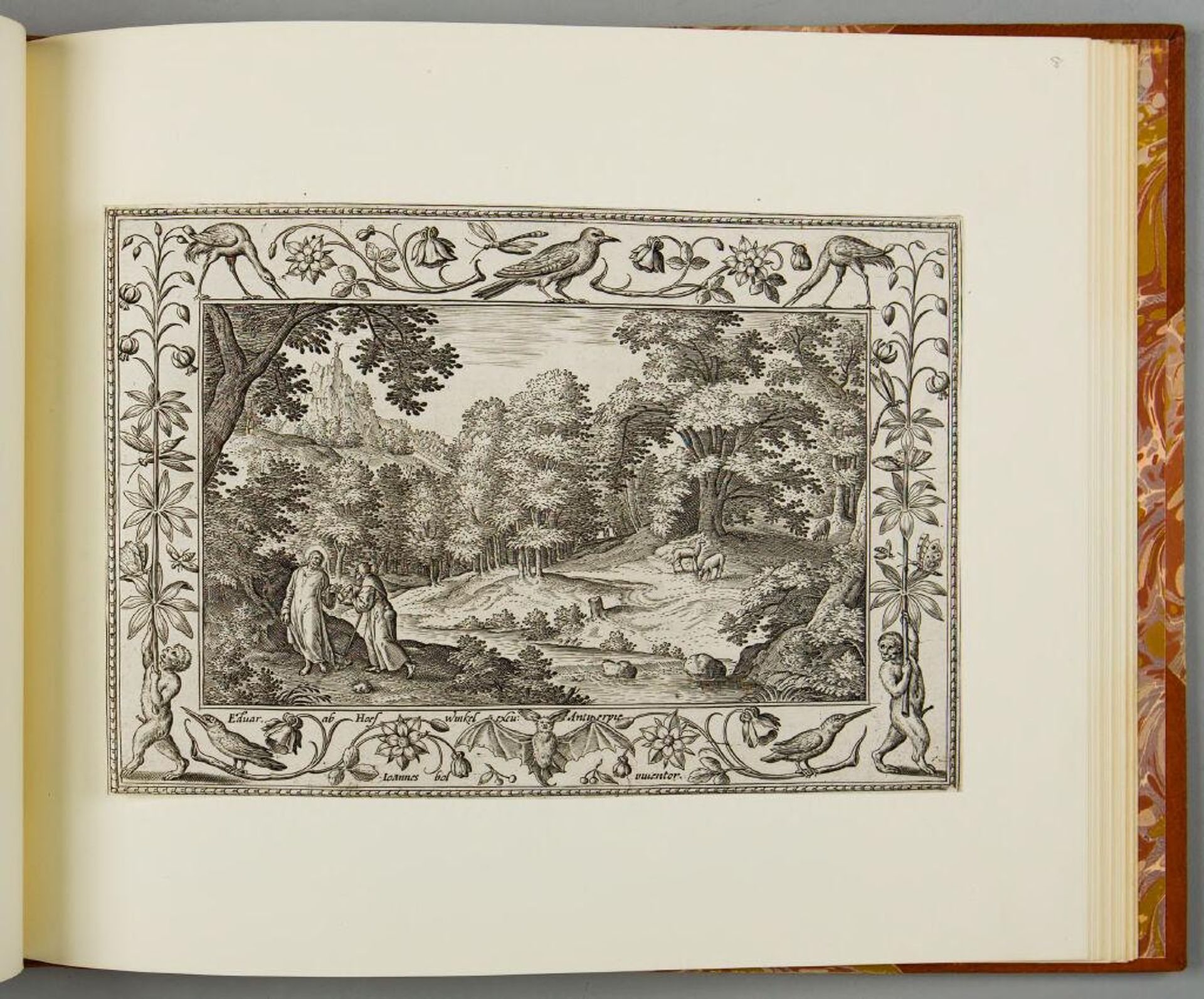 The Temptation of Christ, with Bird, Bat, and Monkey by Adriaen Collaert