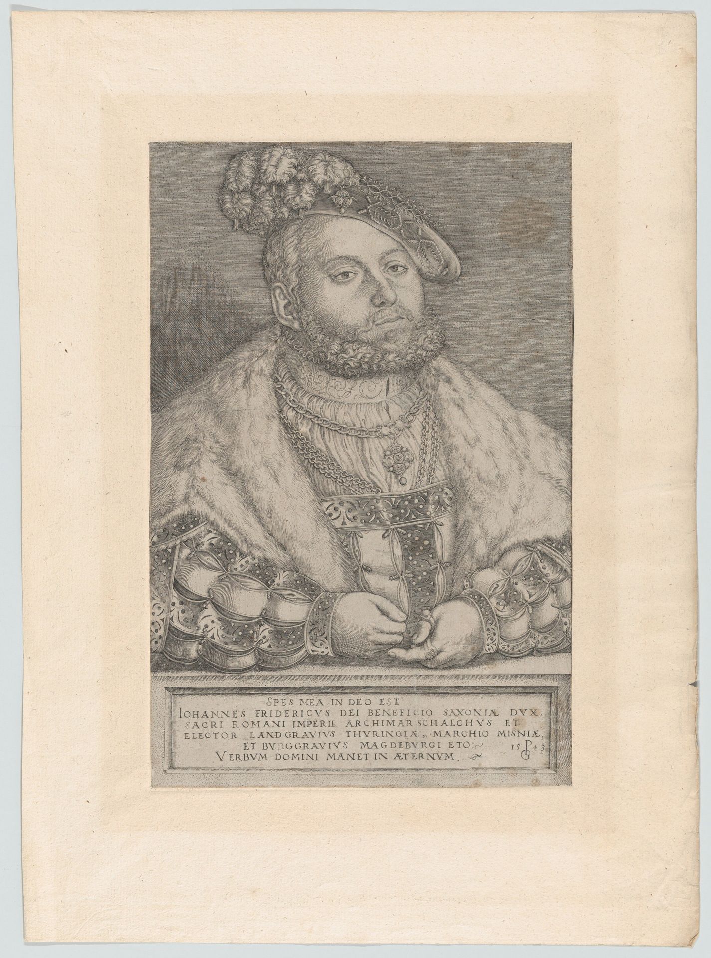 Portrait of Johann Friedrich the Magnanimous, Elector of Saxony by Georg Pencz