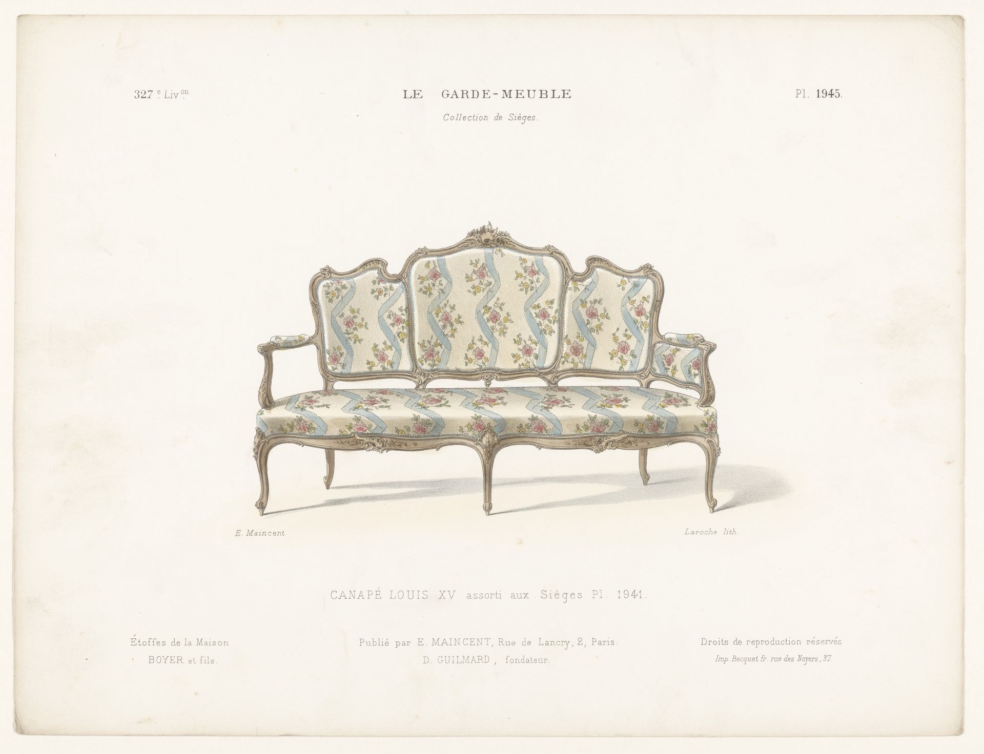 Canapé by Léon Laroche