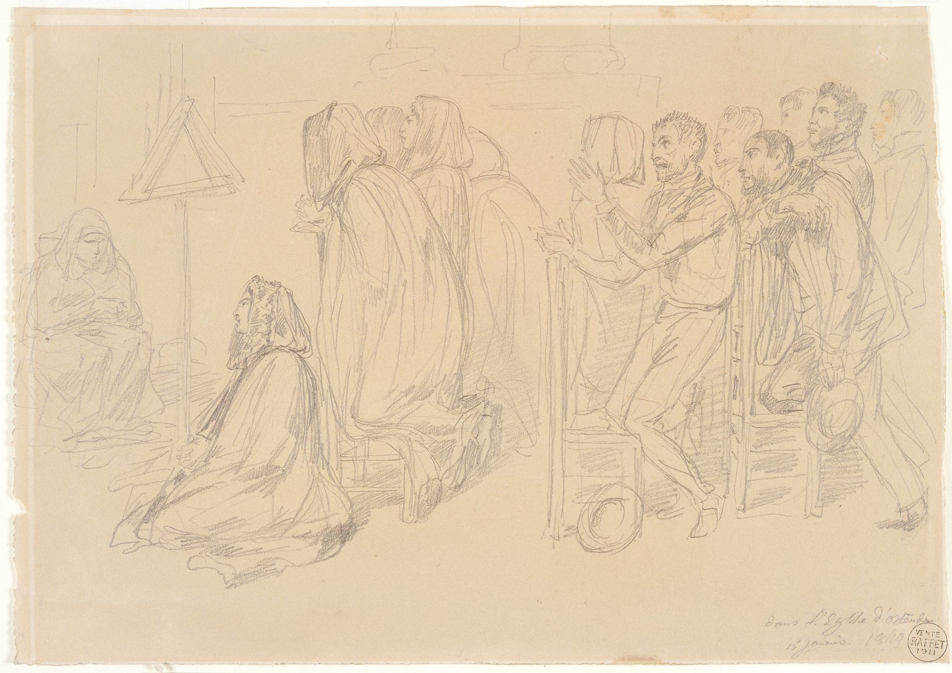 In Church by Auguste Raffet