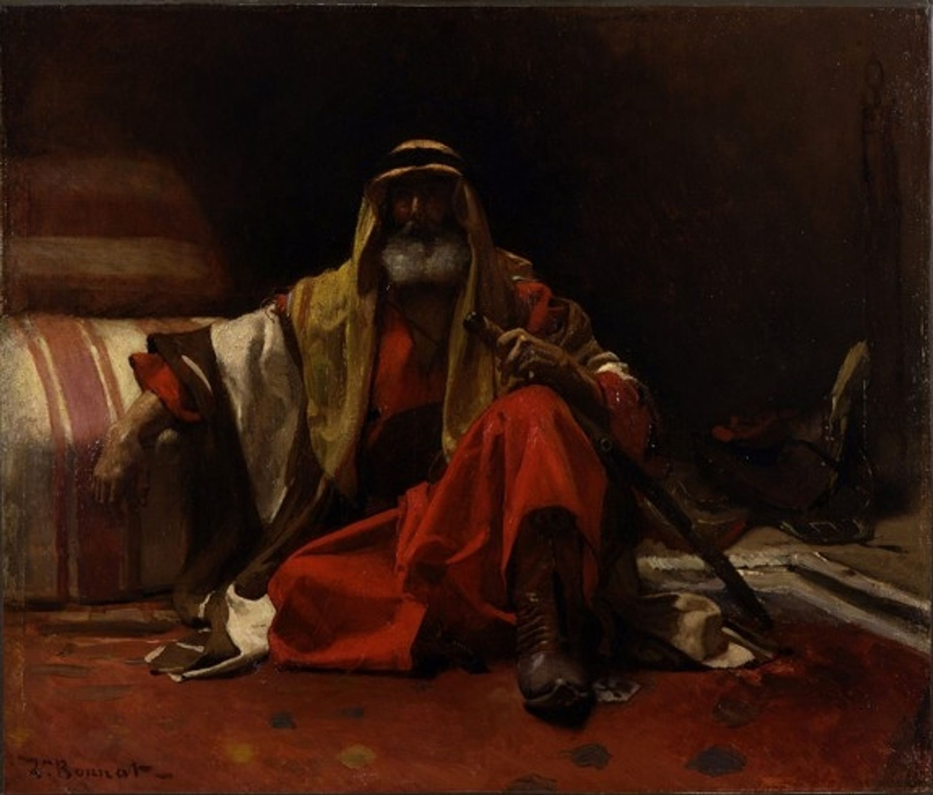 An arab sheik by Léon Bonnat