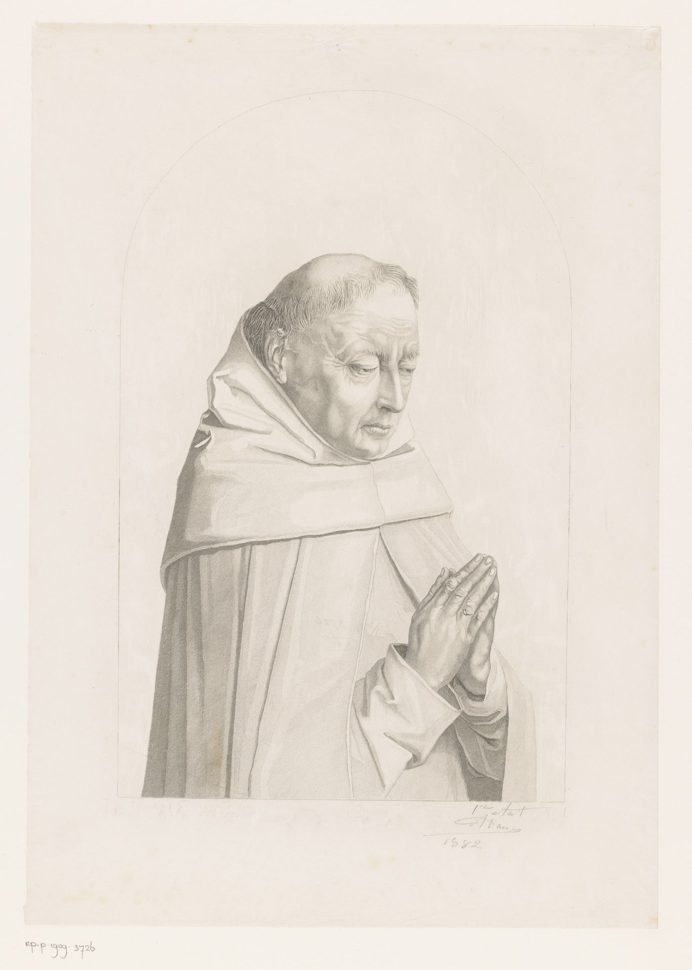 Biddende monnik by Auguste Danse