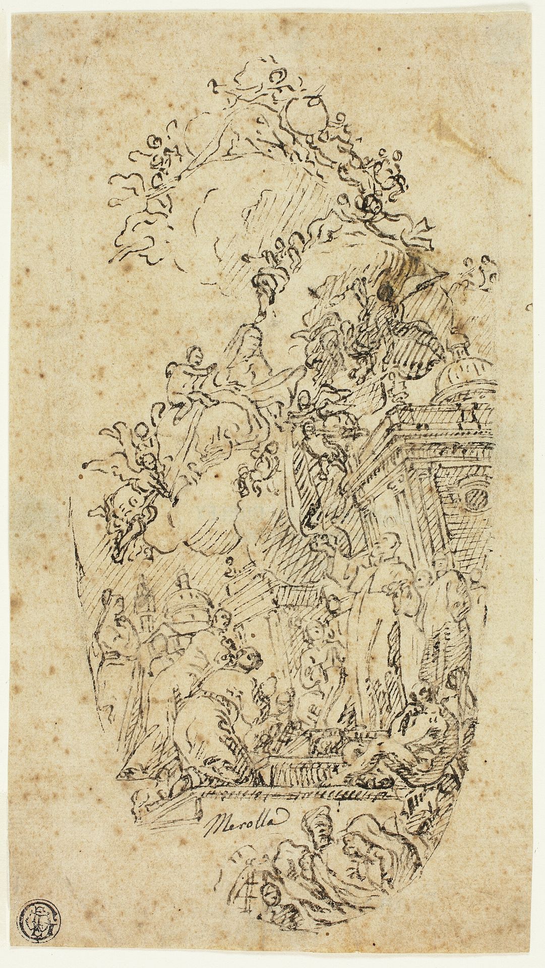 Saint Ildefonso Receiving a Chasuble from the Virgin by Marco Tullio Merolle