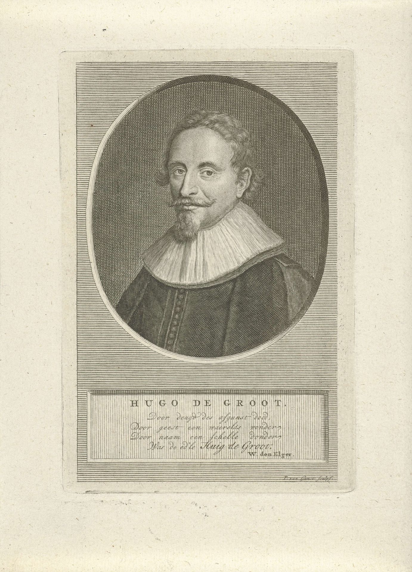 Portret van Hugo de Groot by Pieter van Gunst