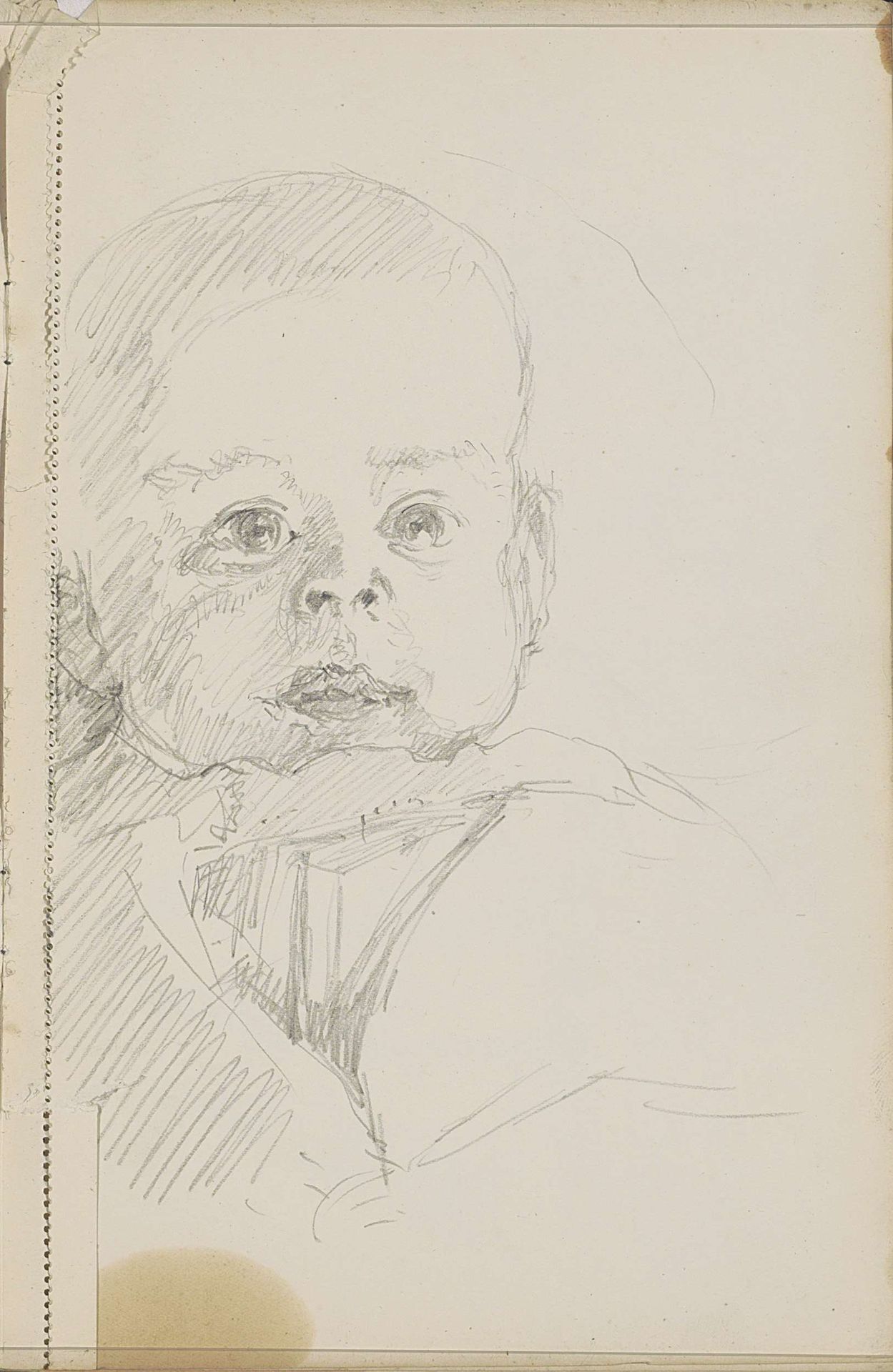 Kop van een baby by Cornelis Vreedenburgh