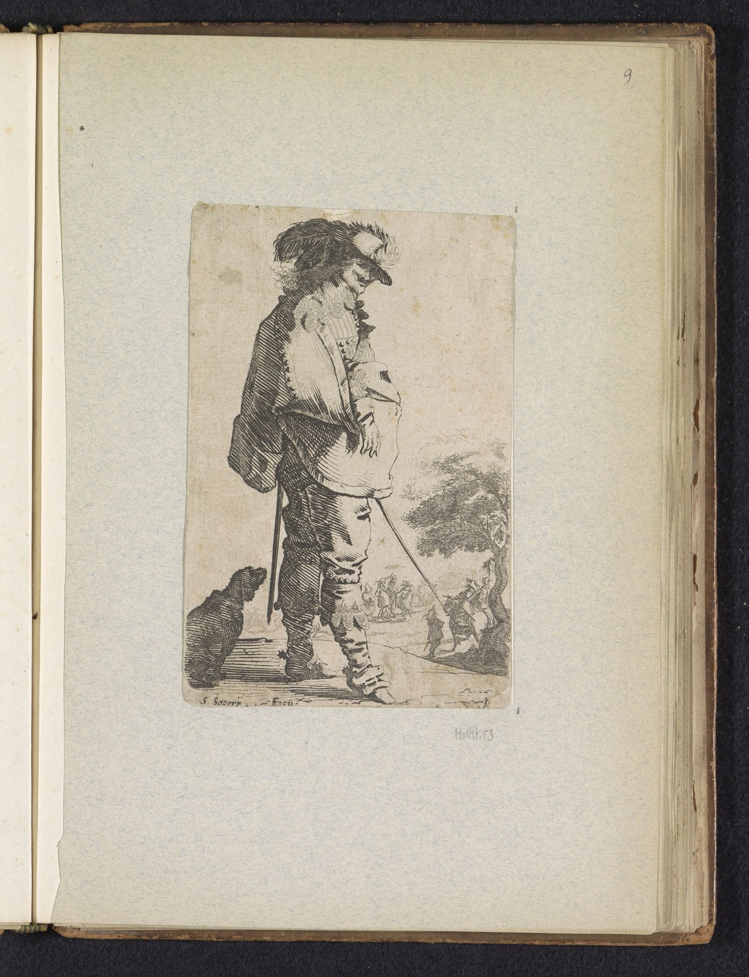 Man naar rechts, gekleed volgens de mode van ca. 1630 by Salomon Savery
