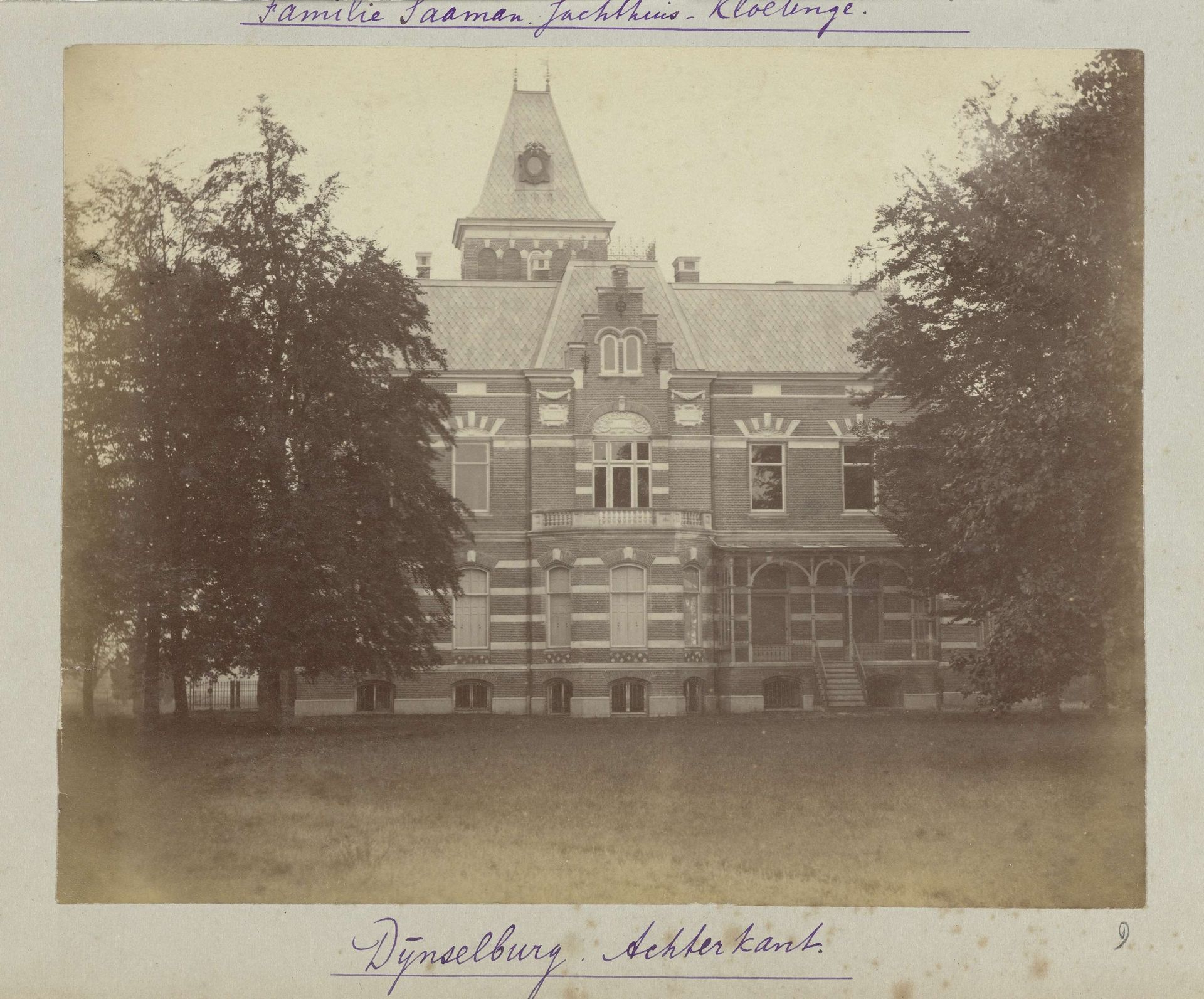 Achterkant van landhuis Dijnselburg by Henry Pauw van Wieldrecht