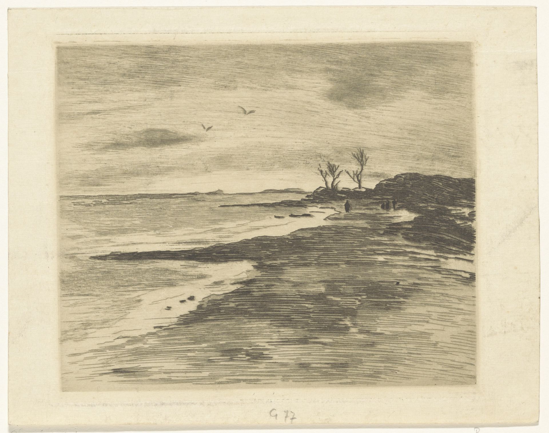 Kustlijn van de Zuiderzee in Valkeveen by Willem Witsen