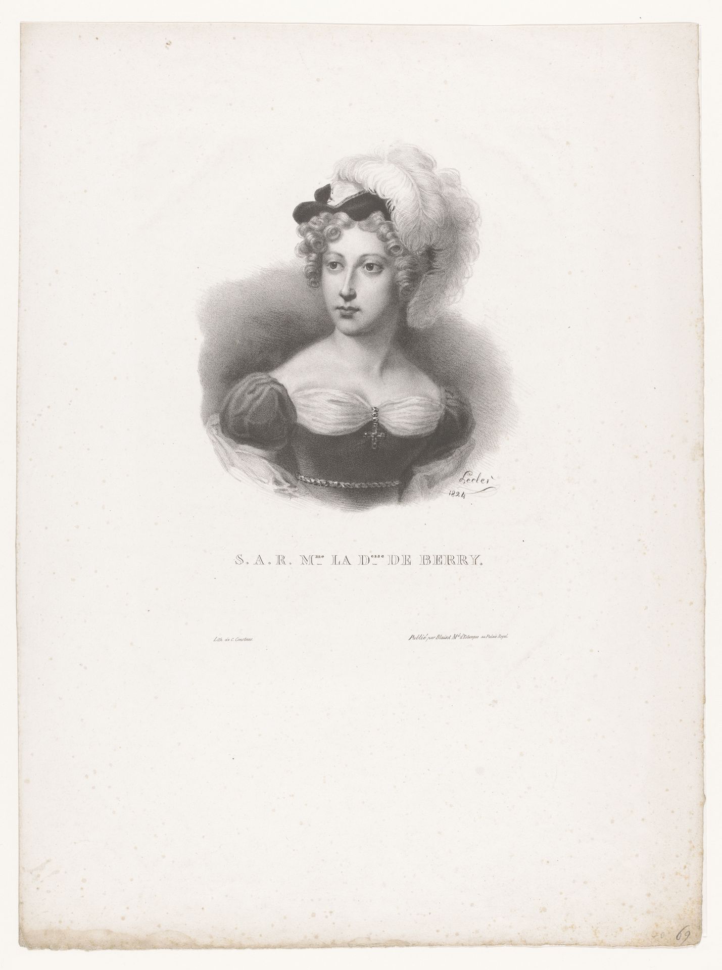 Portret van Maria Carolina van Bourbon-Sicilië by Auguste Toussaint Lecler