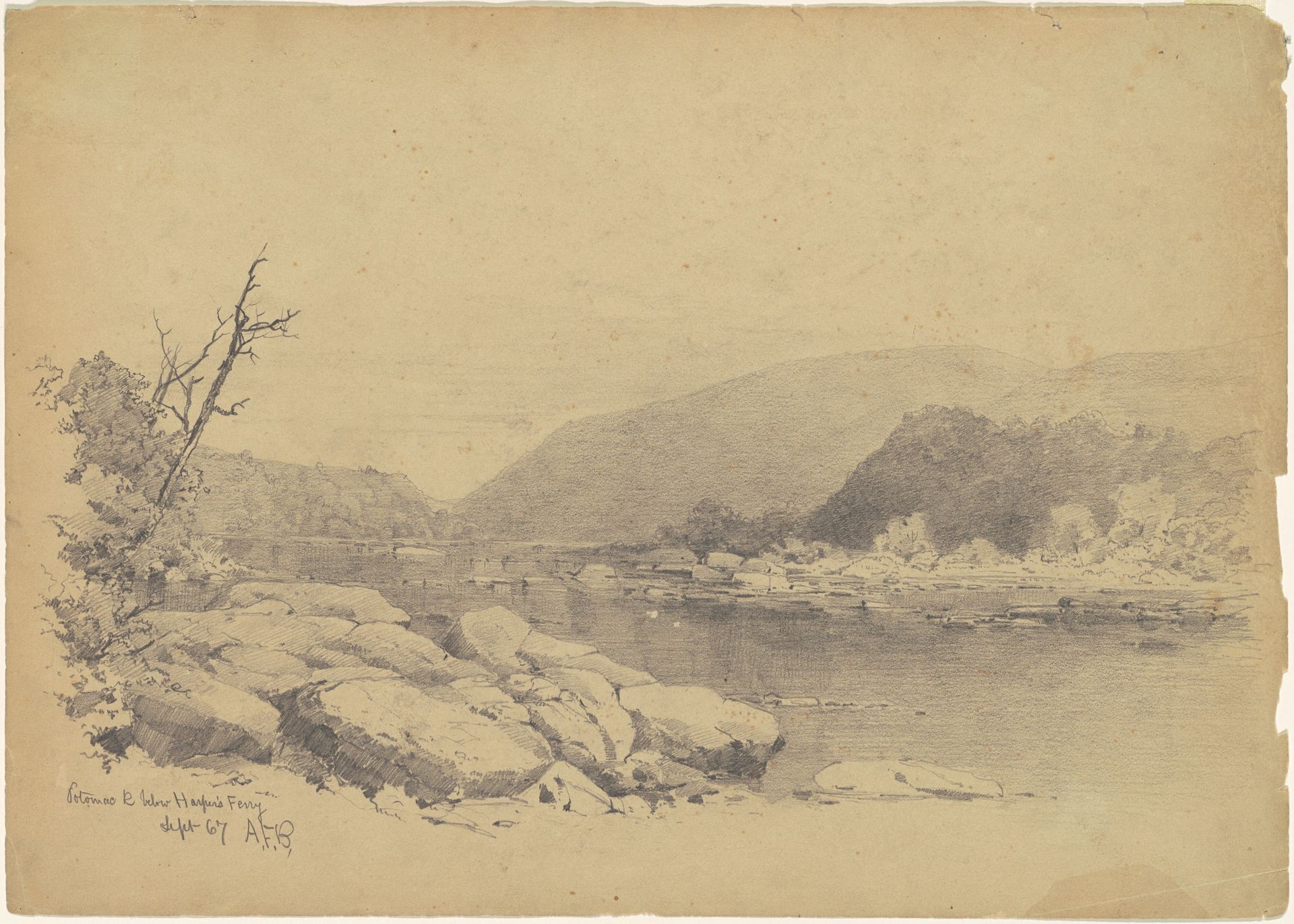 Potomac River Below Harper's Ferry by Andrew Fisher Bunner