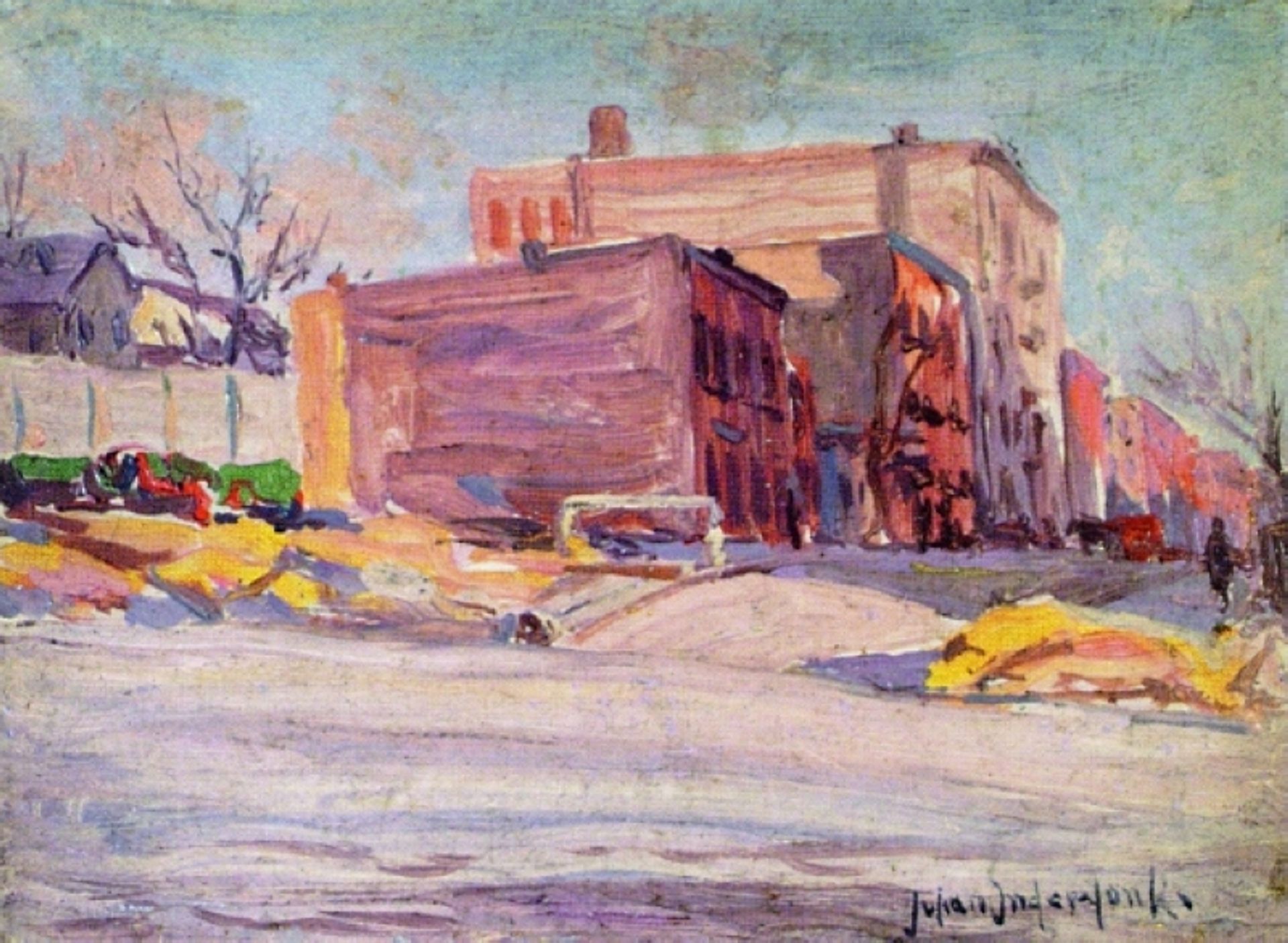 Foot of 52nd Street at Hudson Park by Robert Julian Onderdonk