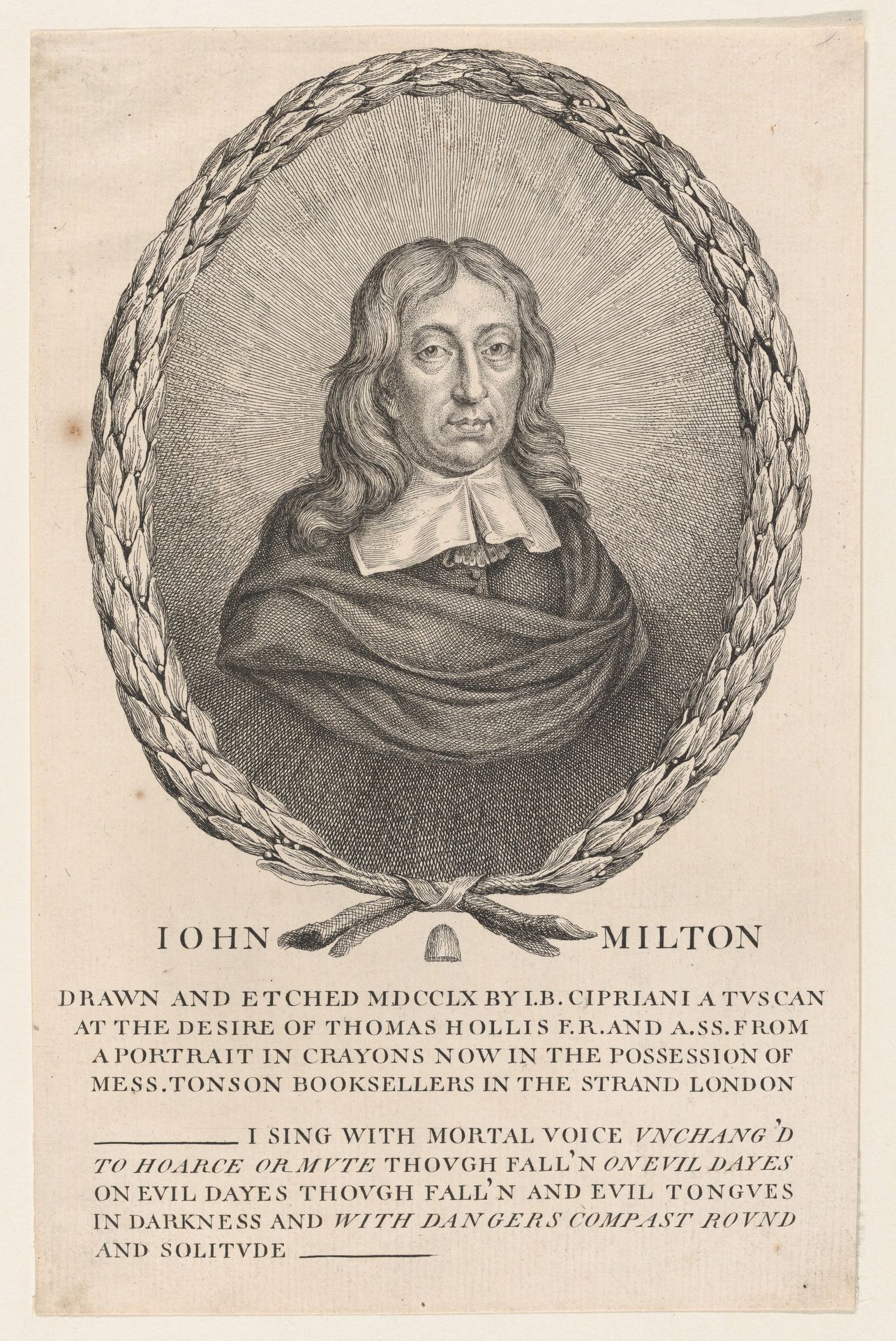 John Milton by Giovanni Battista Cipriani