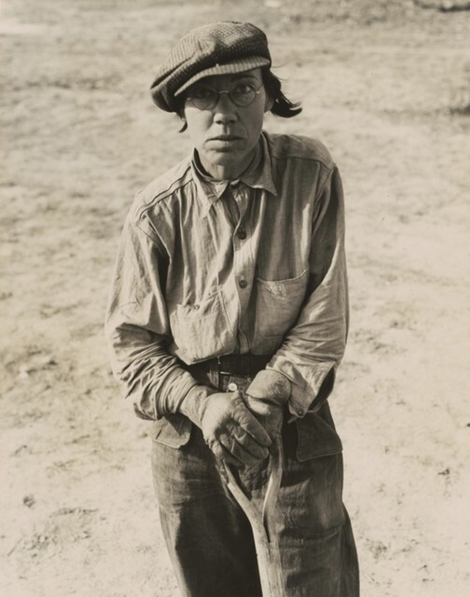 Native of Indiana in a migratory labor contractor's camp, near Calipatria, California
 by Dorothea Lange