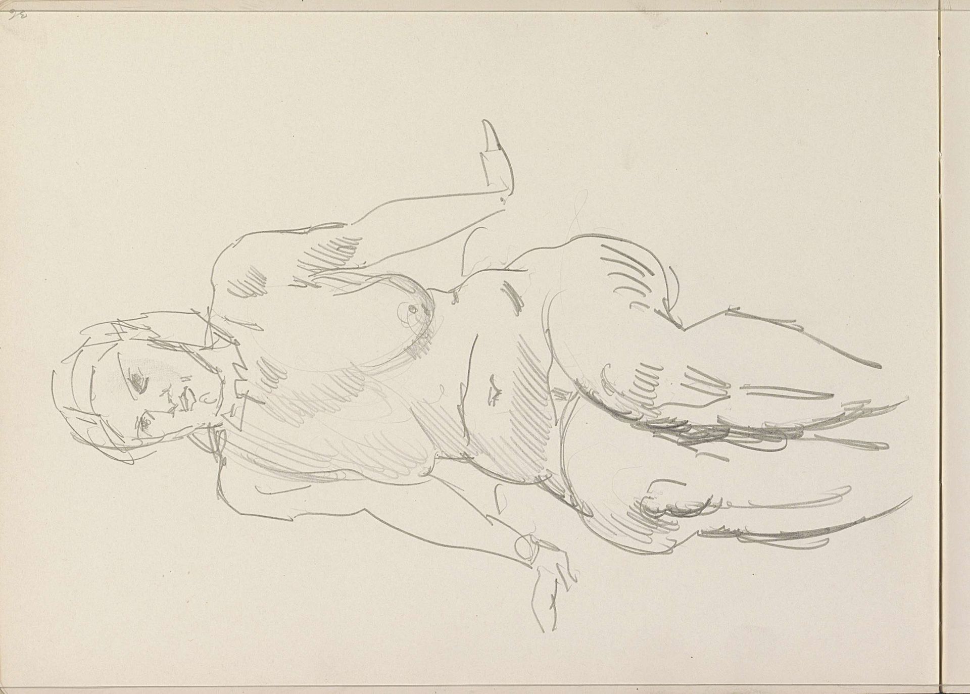 Seated Female Nude by Isaac Israels