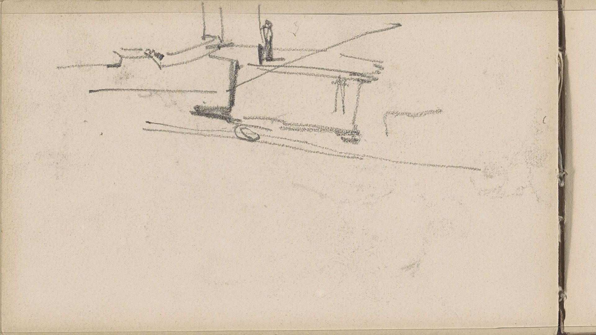 Studie, mogelijk van een figuur op straat by George Hendrik Breitner